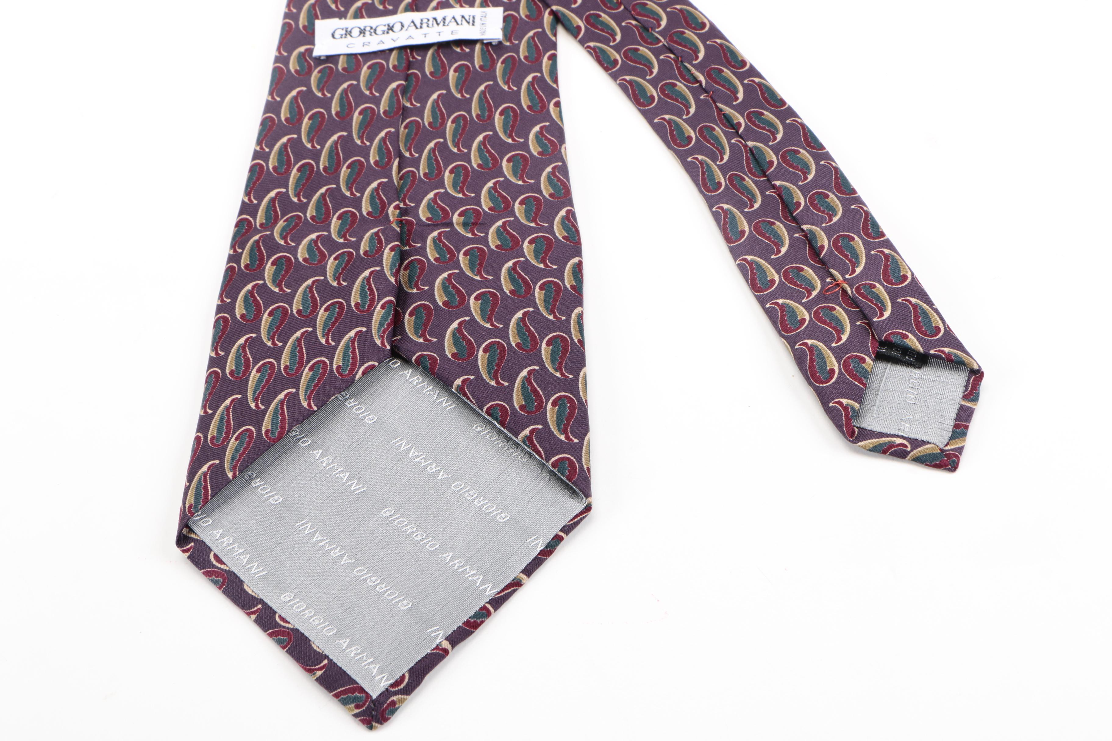 Collection of Ties Including Christian Dior and Giorgio Armani