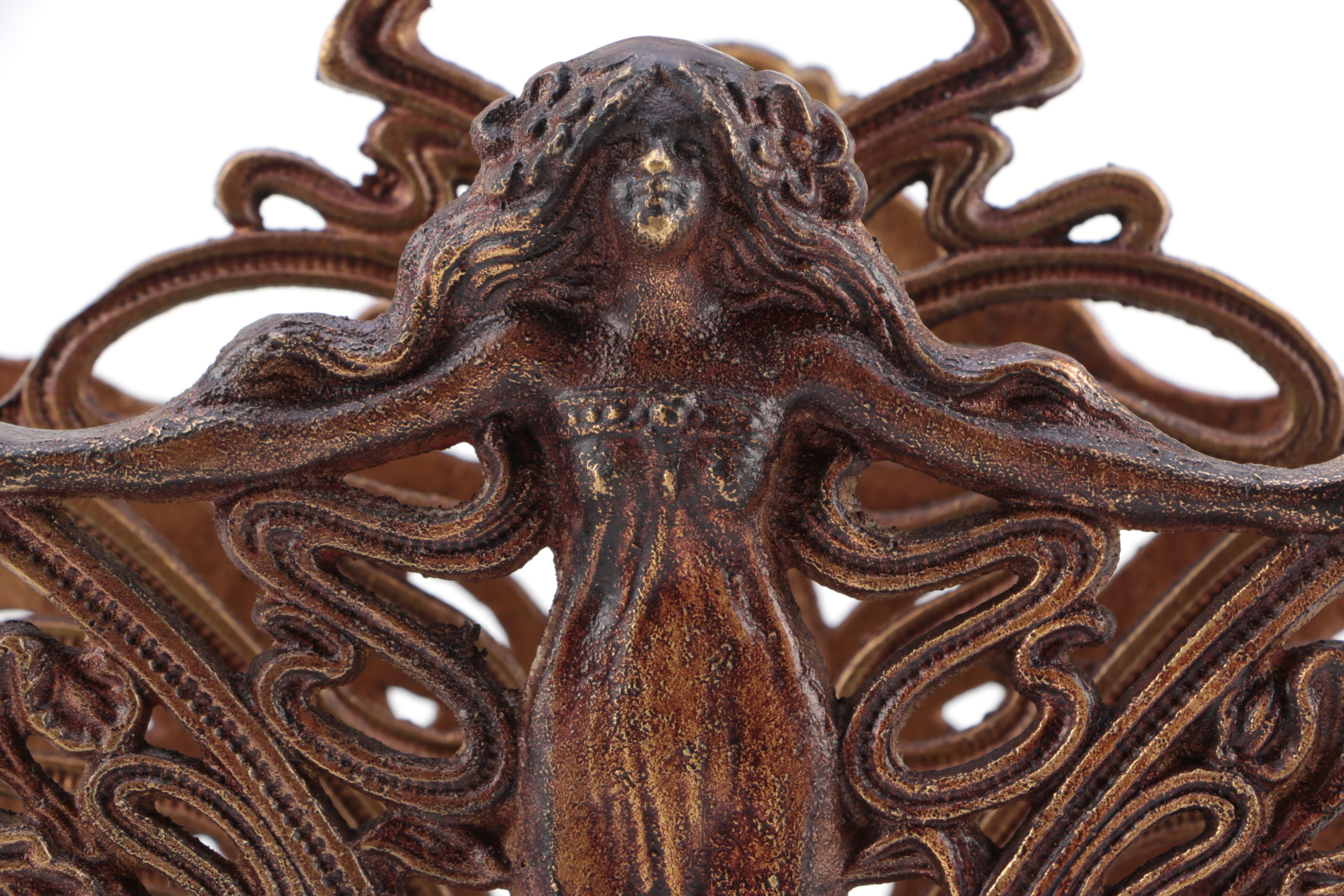 Art Nouveau Style Brass Letter Holder