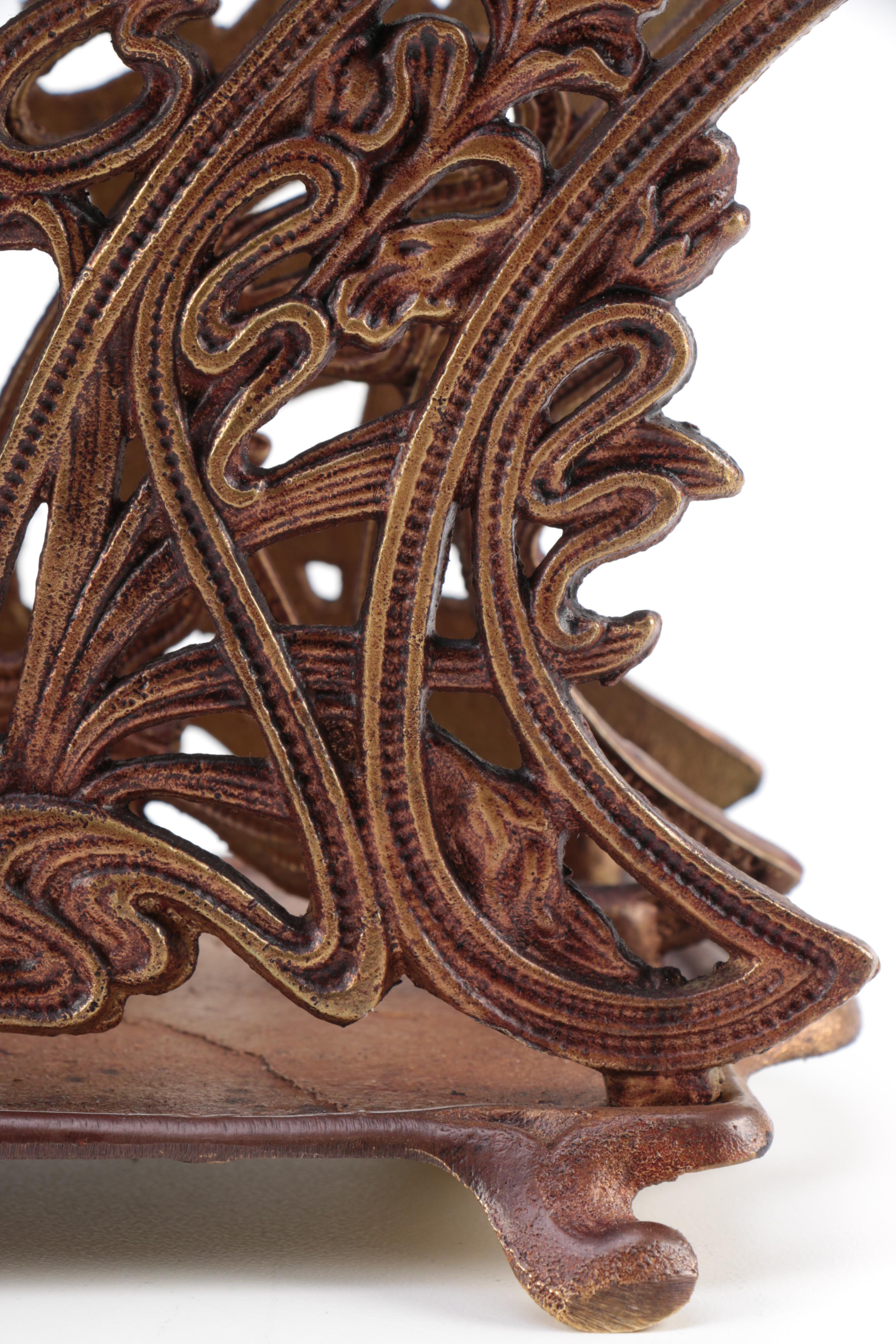 Art Nouveau Style Brass Letter Holder