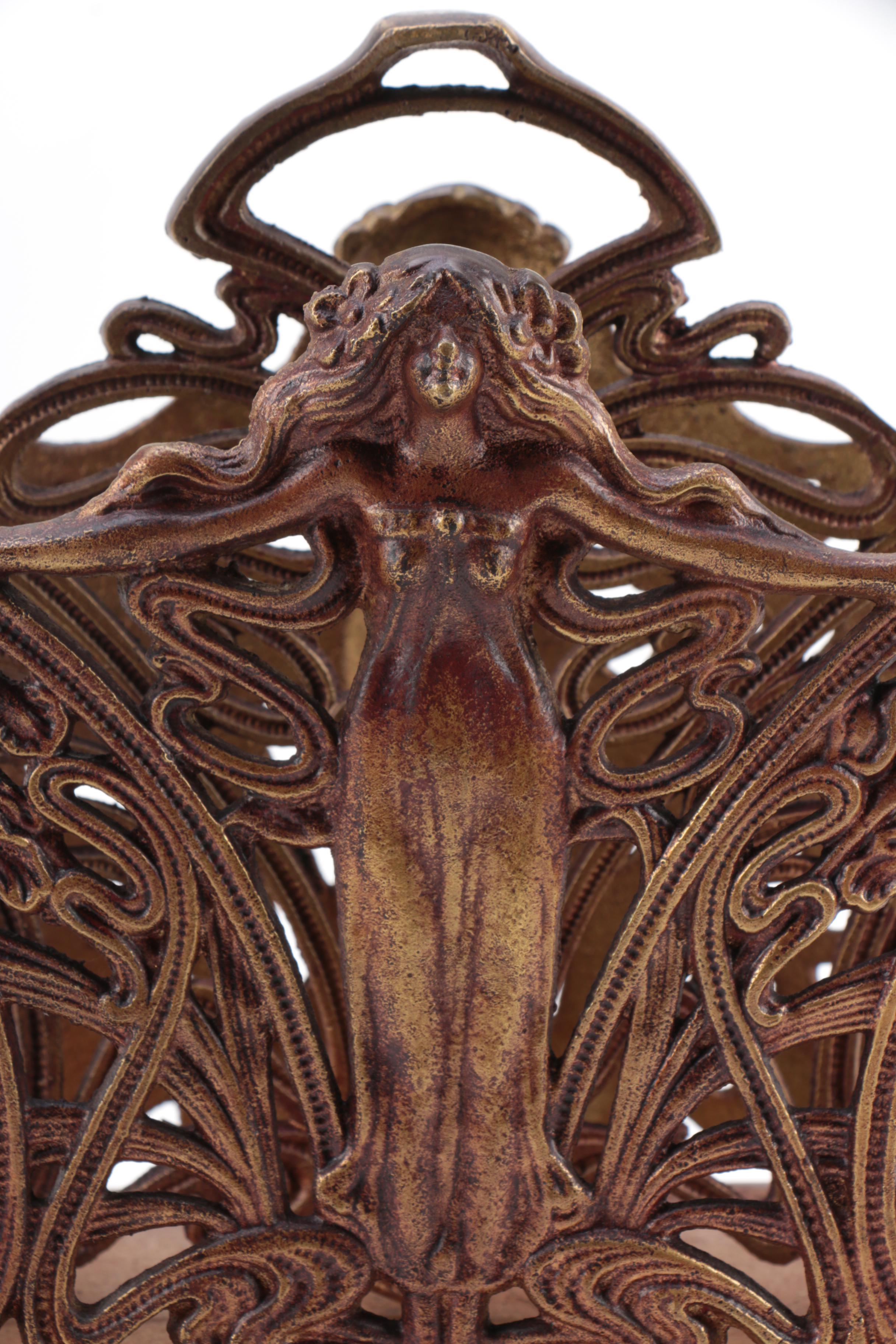 Art Nouveau Style Brass Letter Holder