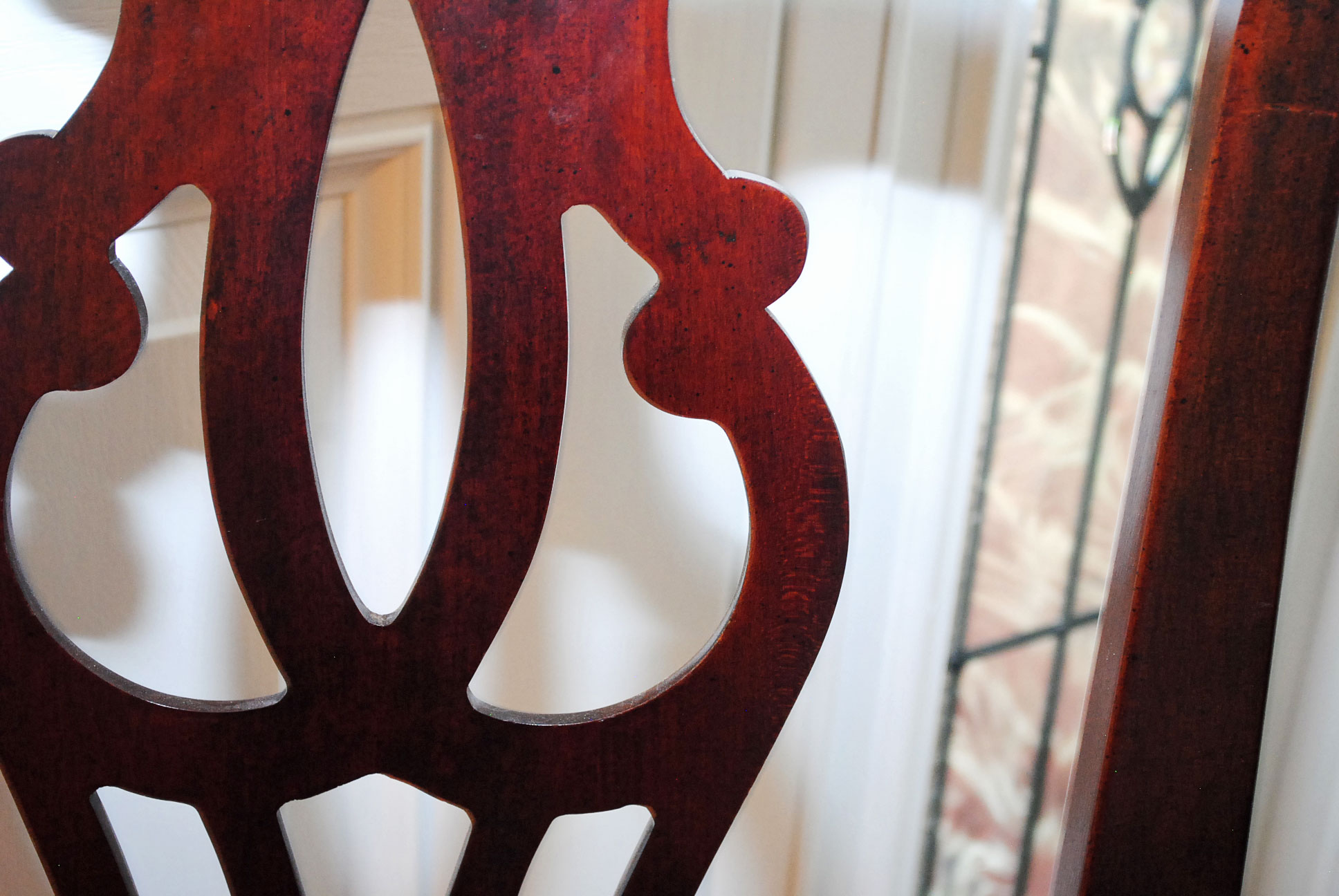 Chippendale Style Cherry Dining Chairs