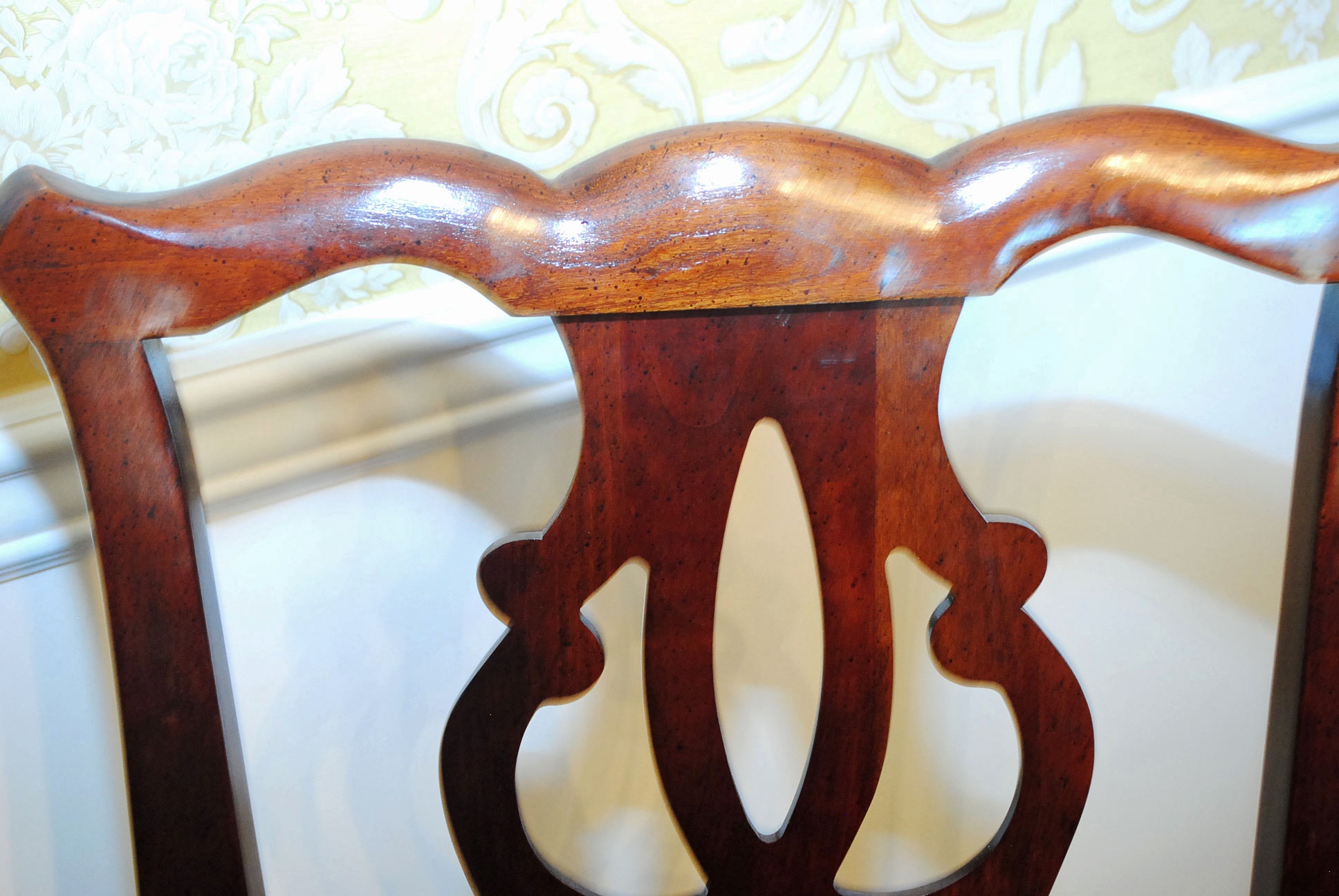 Chippendale Style Cherry Dining Chairs