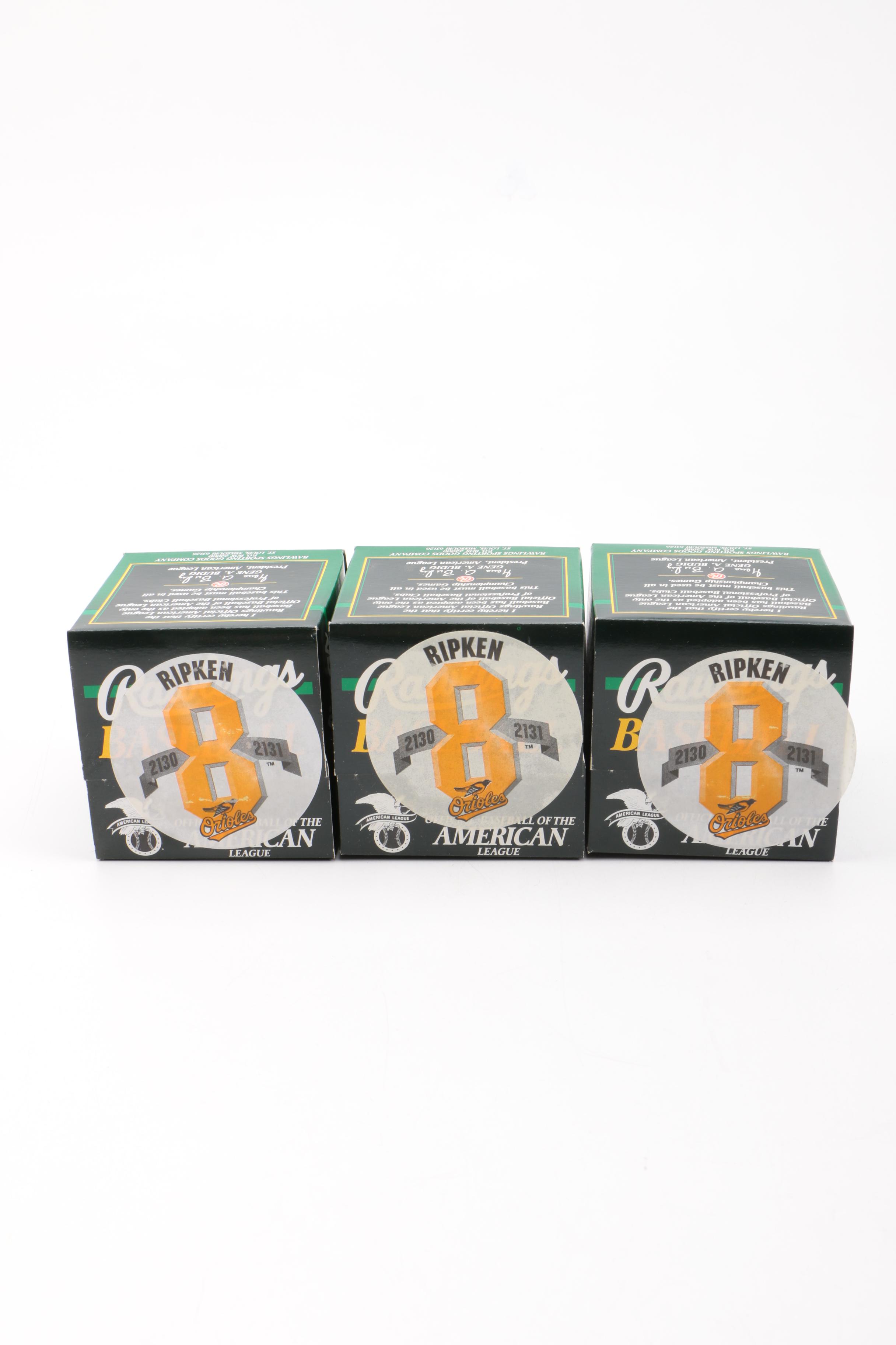 Cal Ripken Jr. Consecutive Game Streak Commemorative Rawlings Baseballs