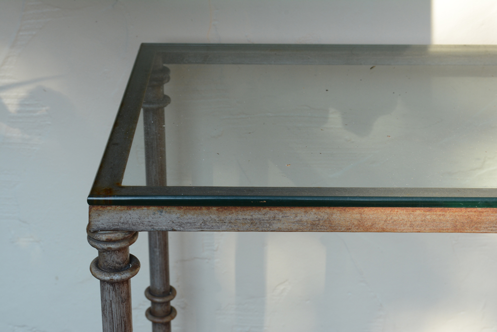 Metal and Glass Entry Table
