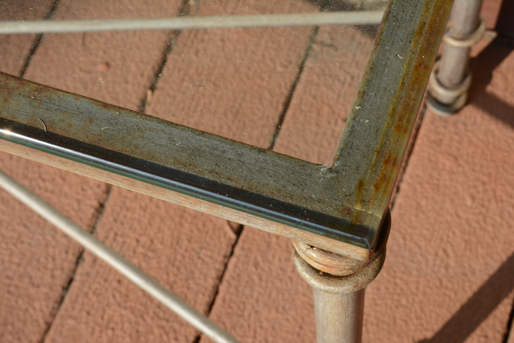 Metal and Glass Entry Table