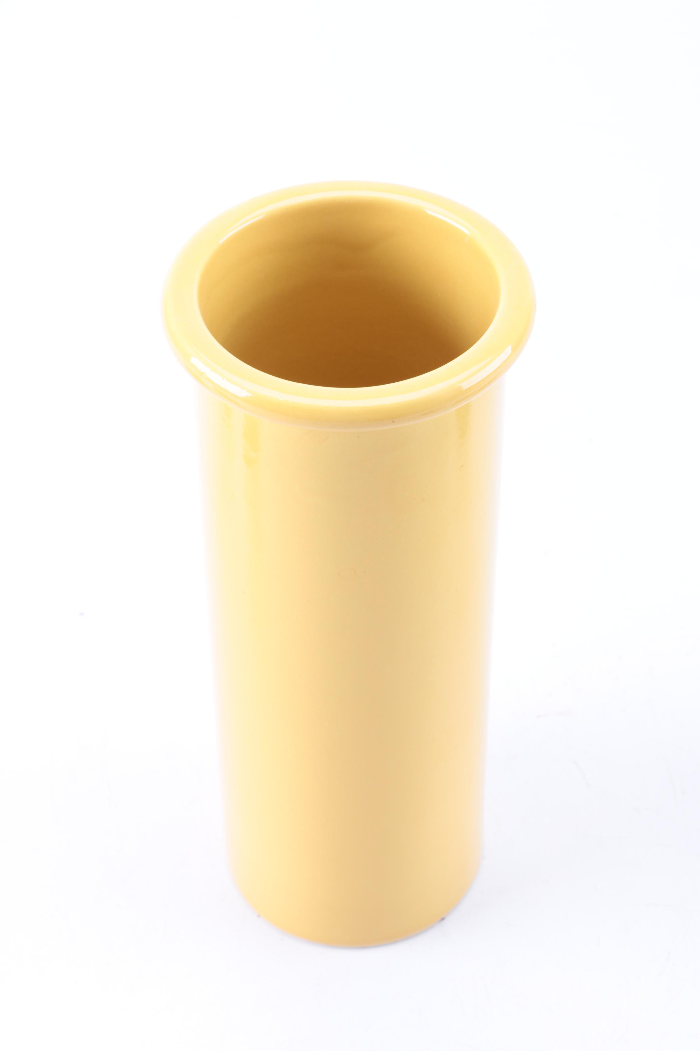 Dansk Cylinder Vase with Danish Modern Glass Candle Holders