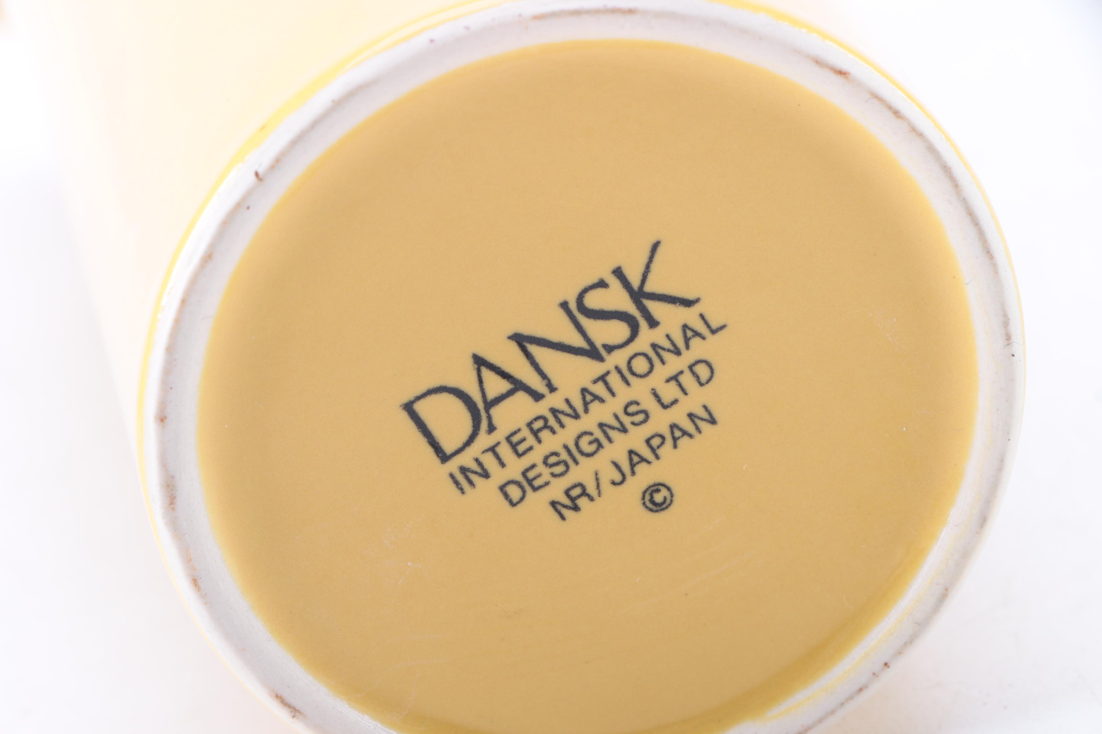 Dansk Cylinder Vase with Danish Modern Glass Candle Holders