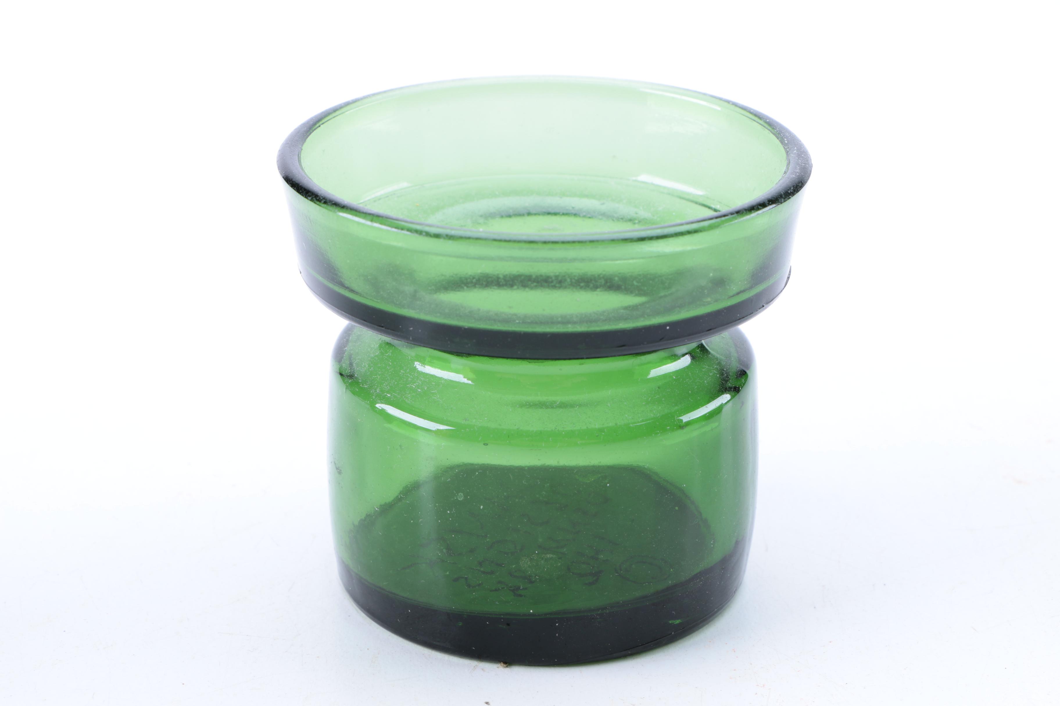 Dansk Cylinder Vase with Danish Modern Glass Candle Holders