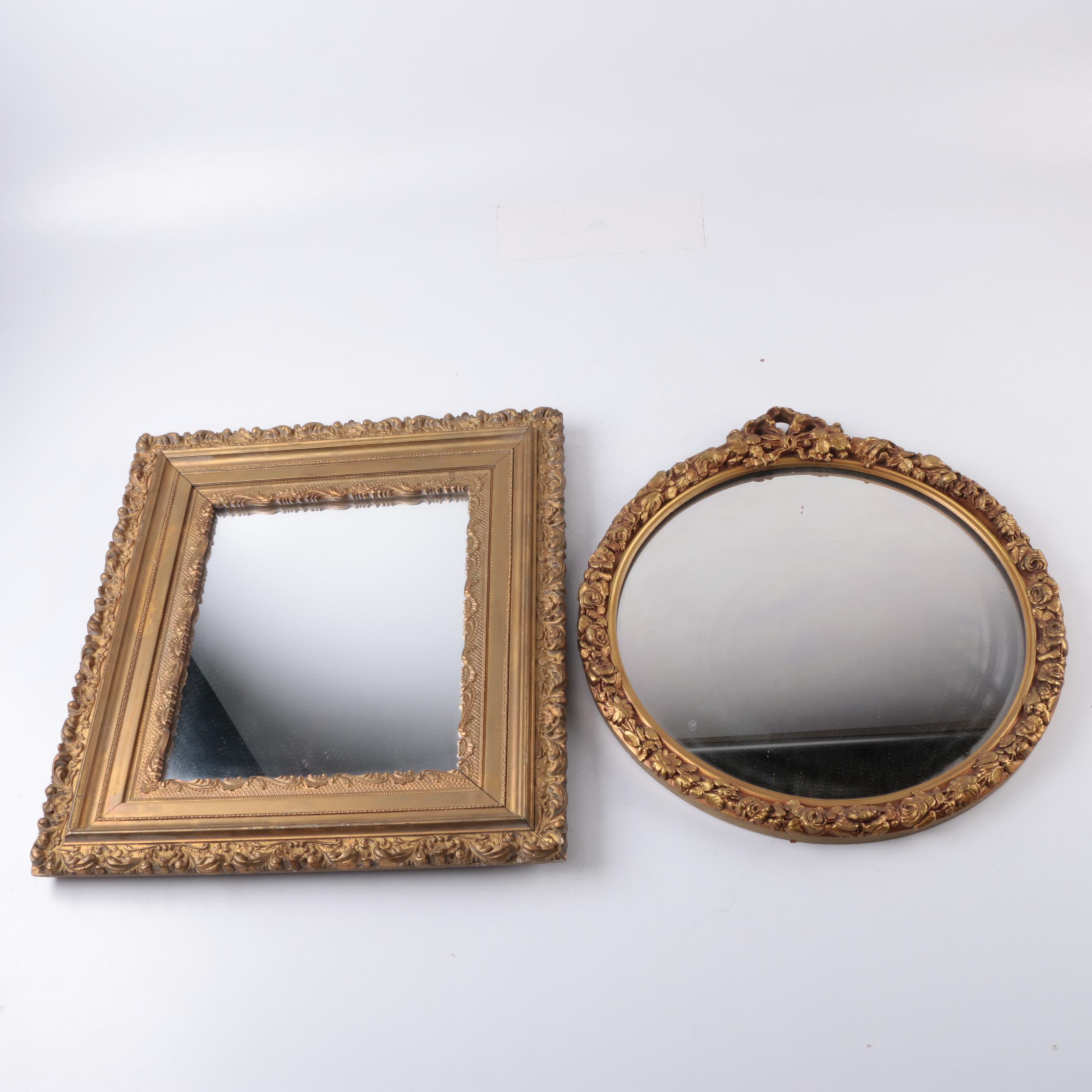Gold Tone Framed Mirrors