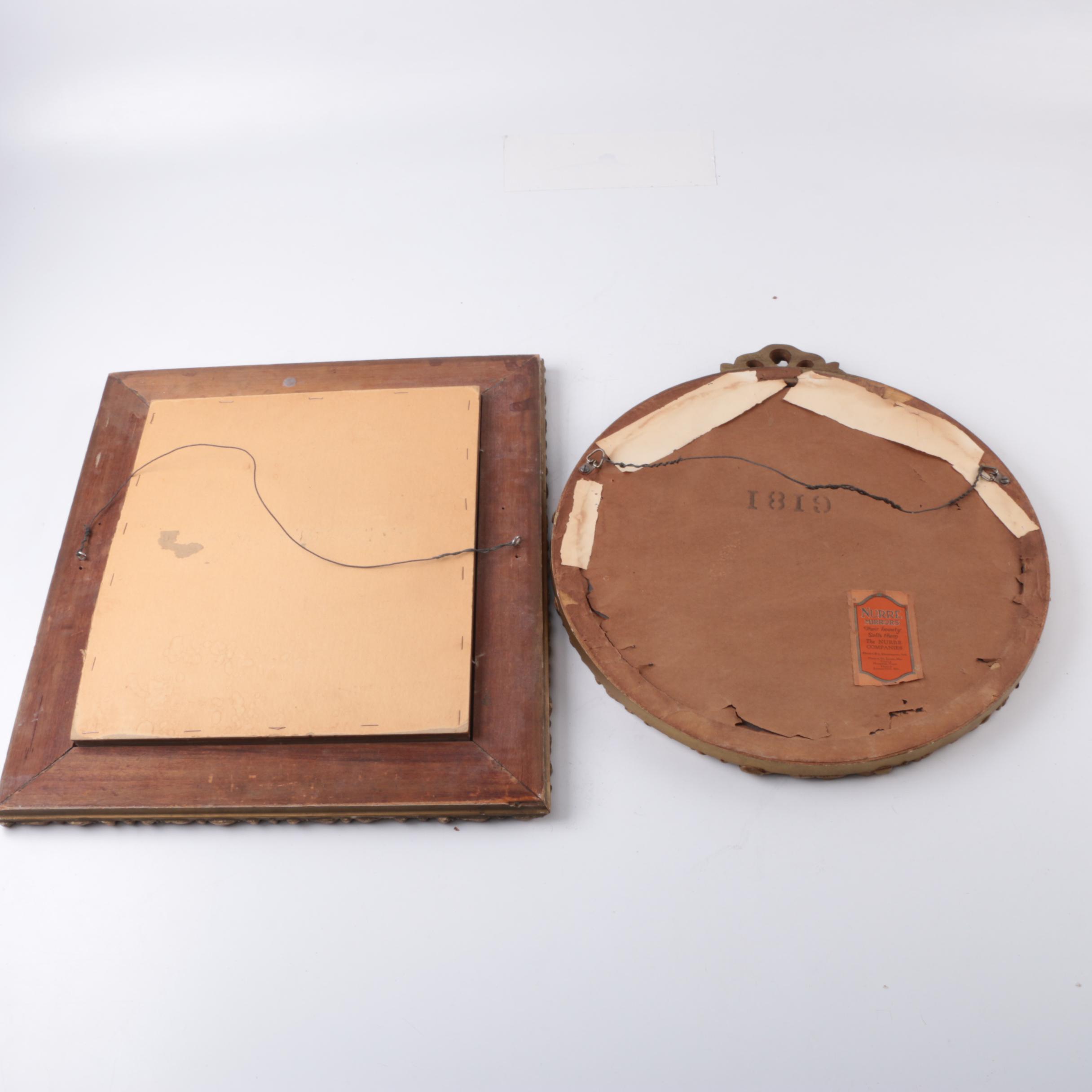 Gold Tone Framed Mirrors