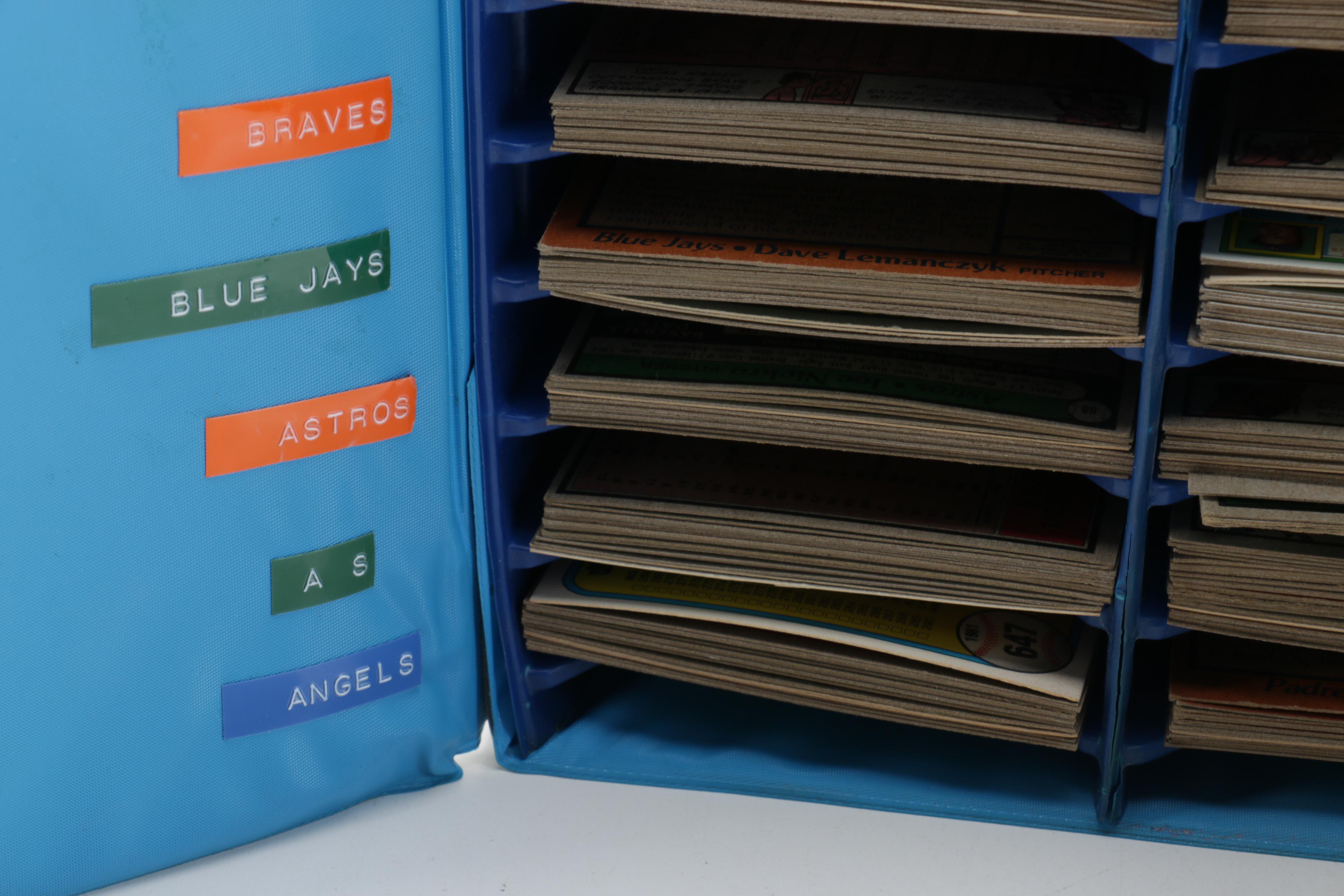 Baseball Cards and Sorting Box