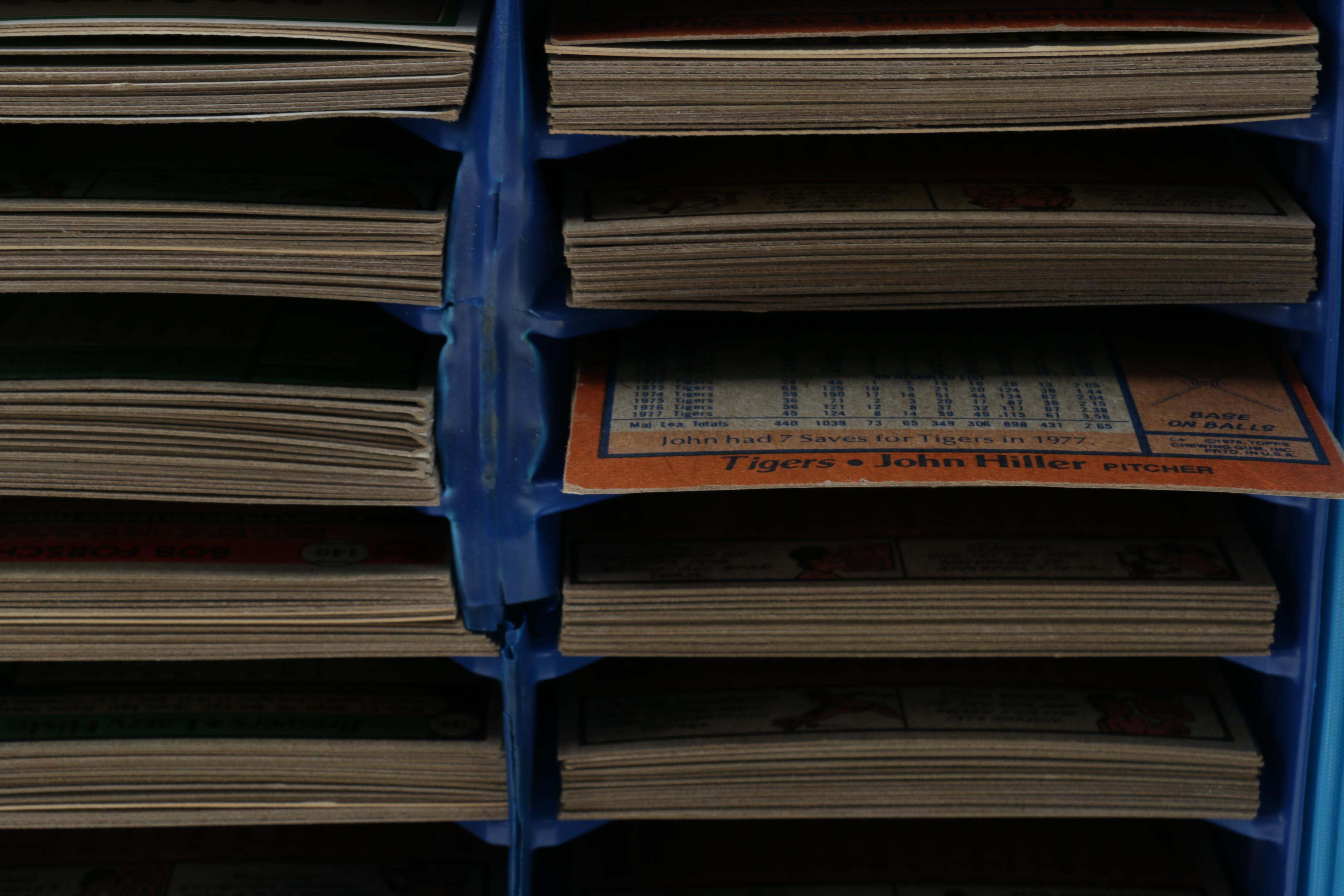 Baseball Cards and Sorting Box