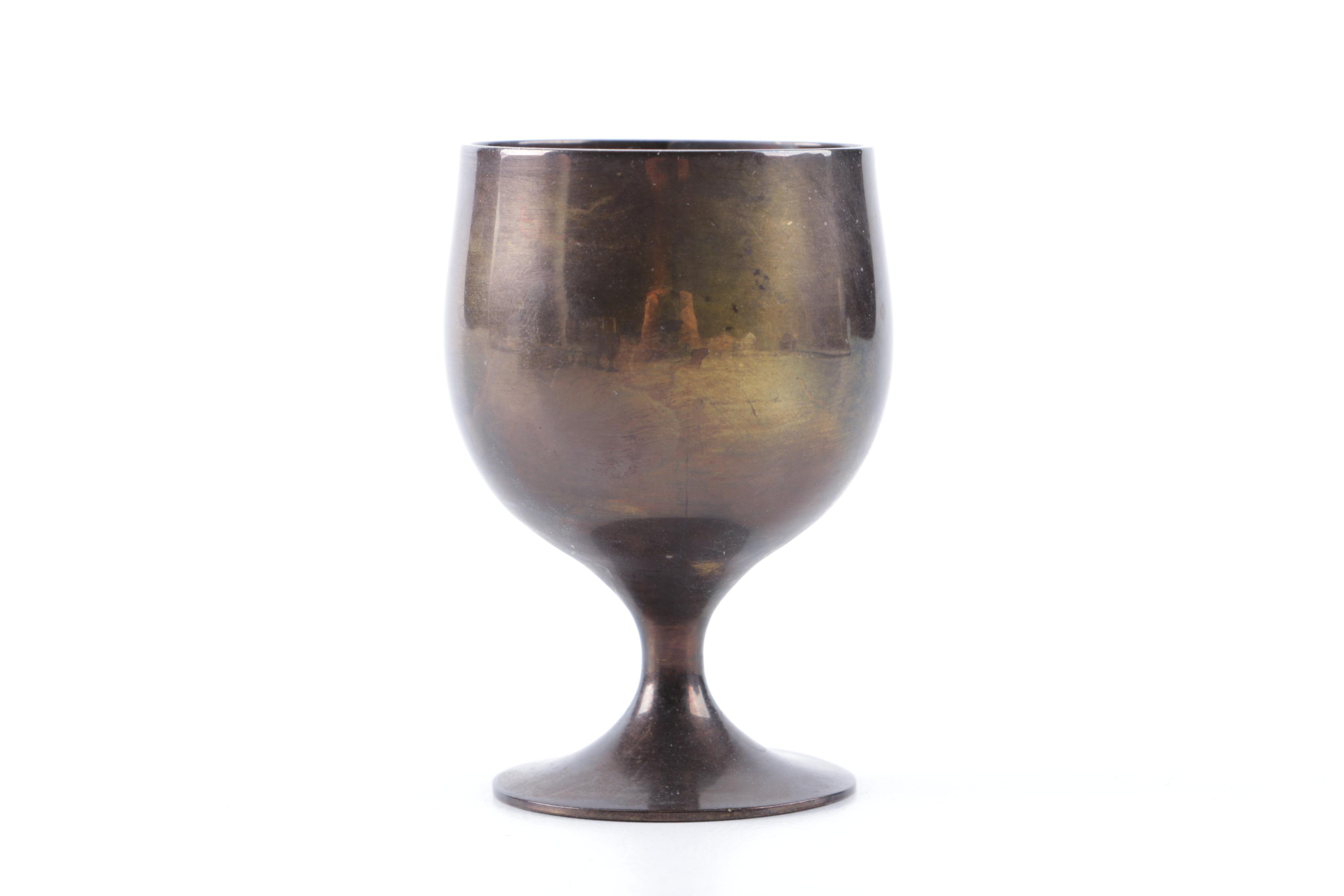 Collection of Brass Goblets and Serving Trays