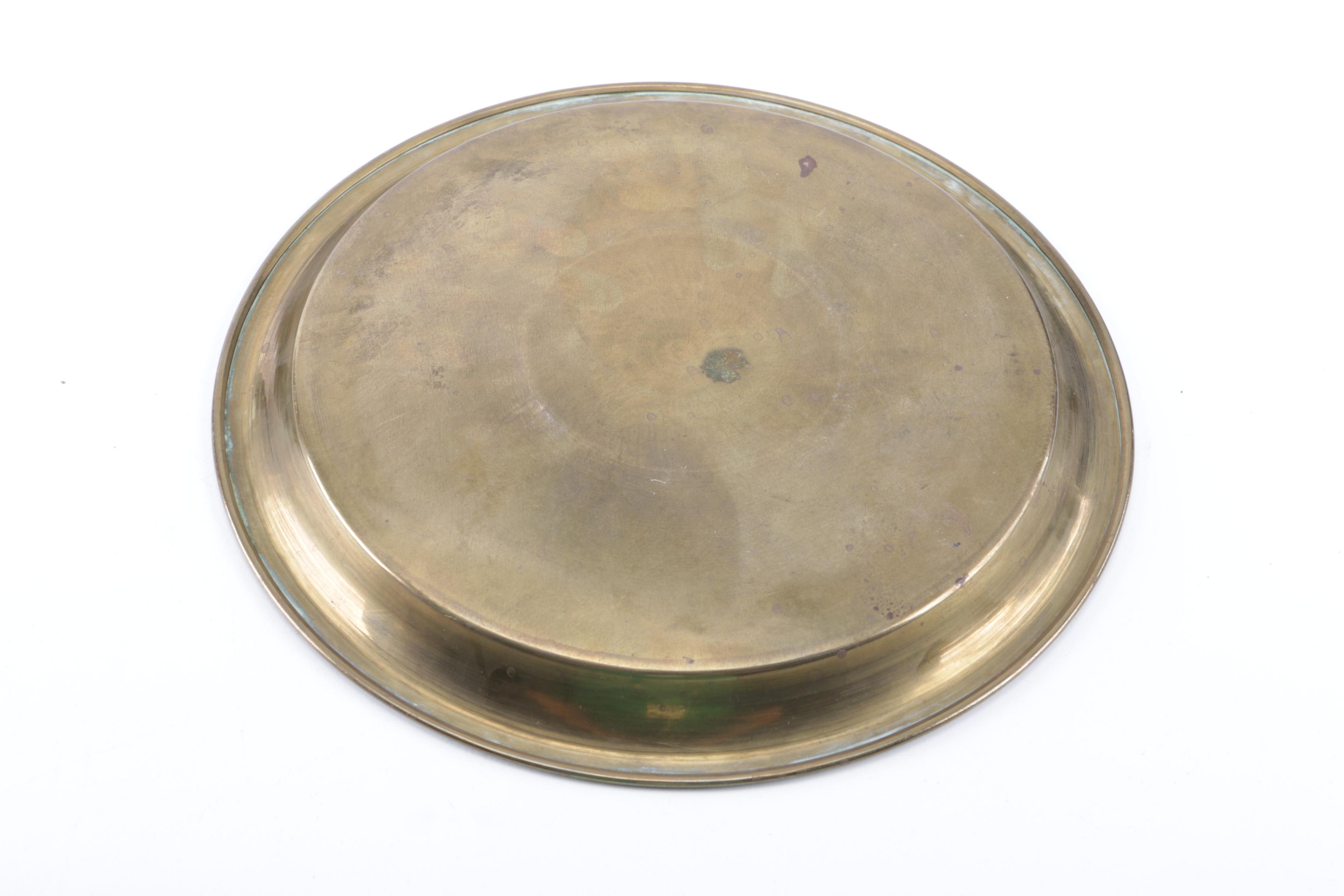 Collection of Brass Goblets and Serving Trays