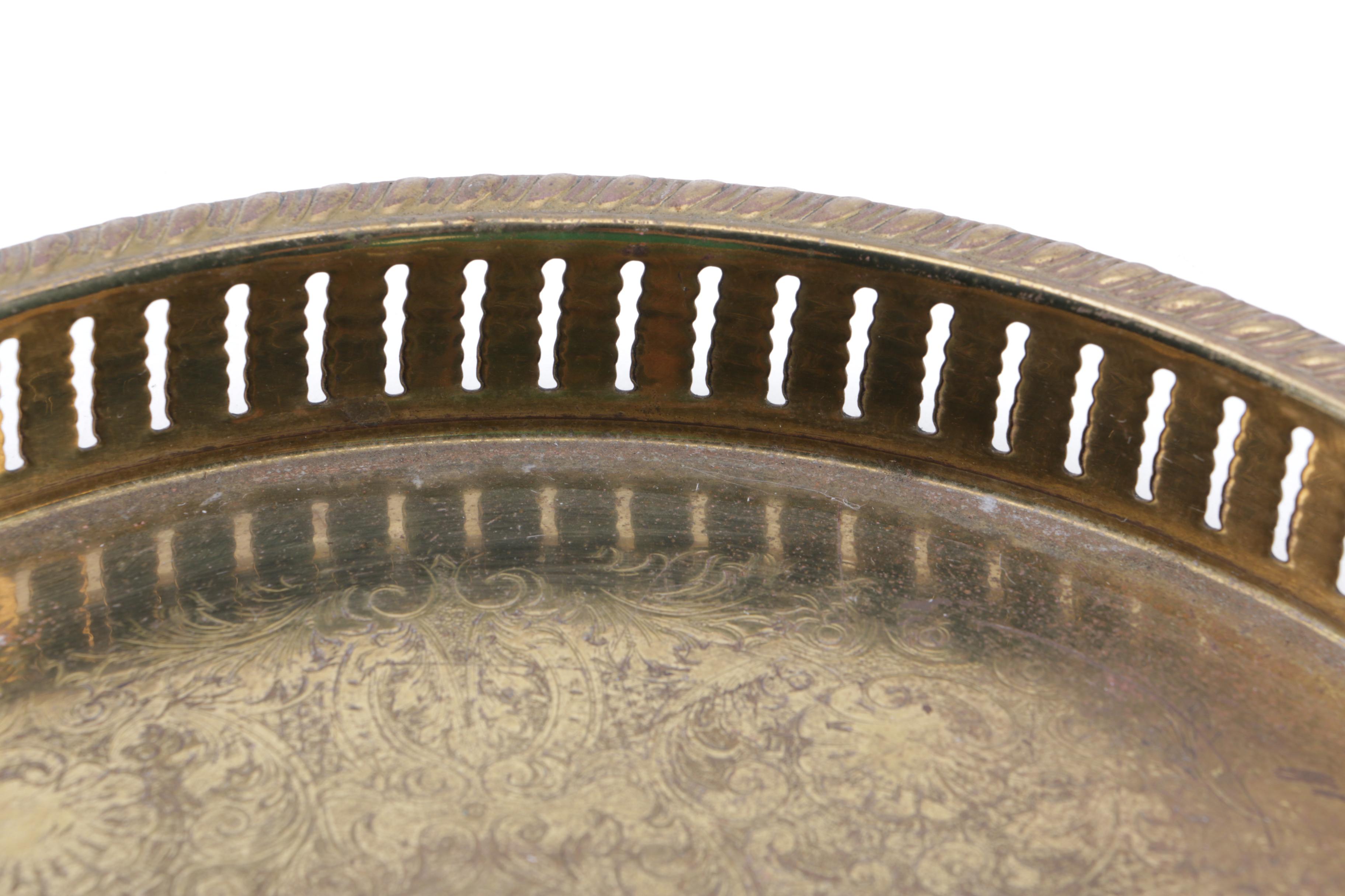 Collection of Brass Goblets and Serving Trays