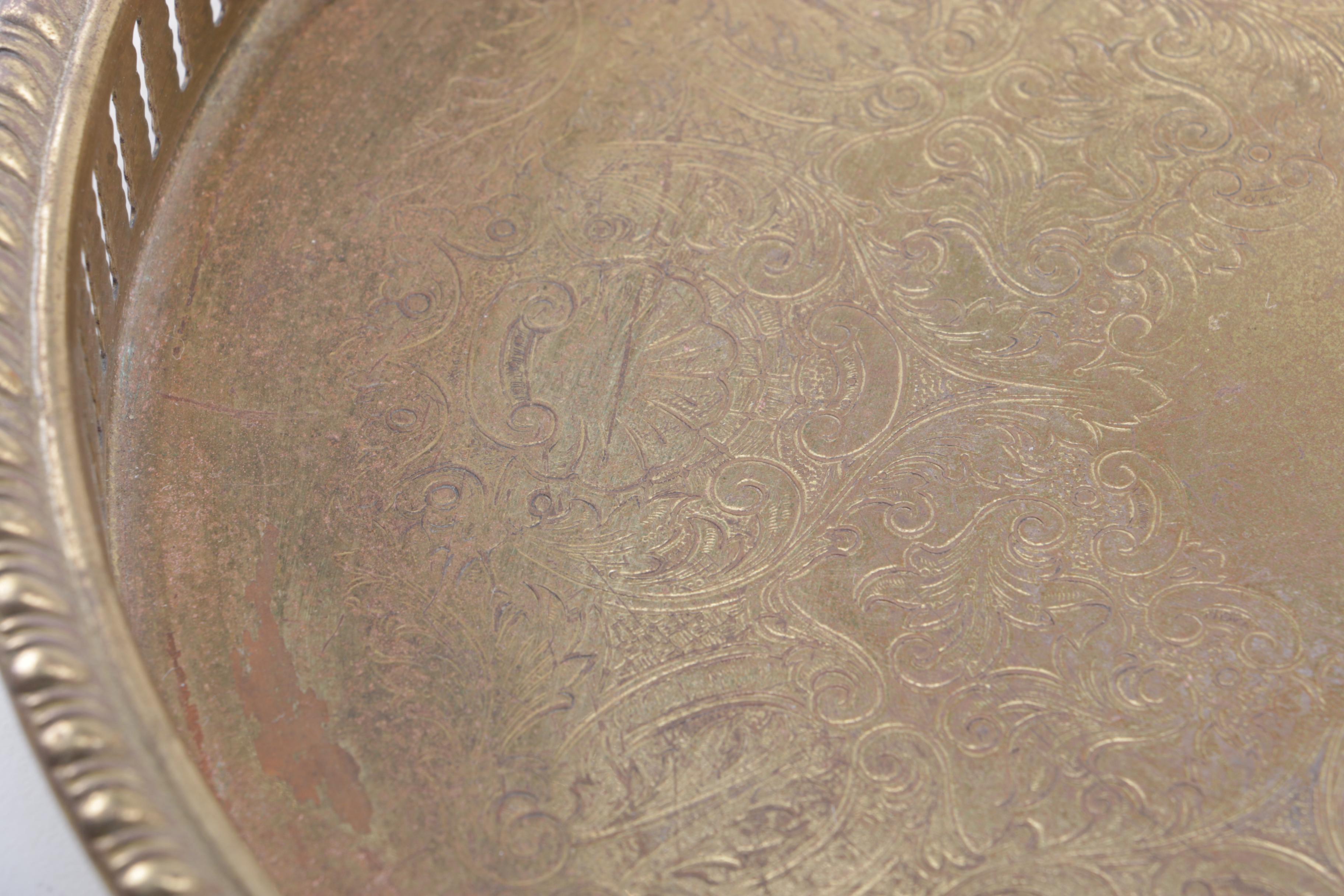 Collection of Brass Goblets and Serving Trays