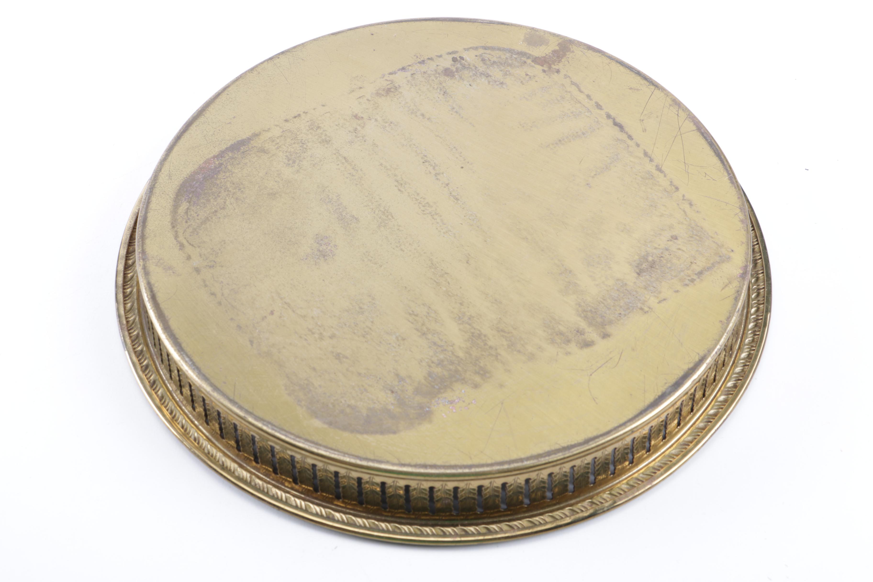 Collection of Brass Goblets and Serving Trays