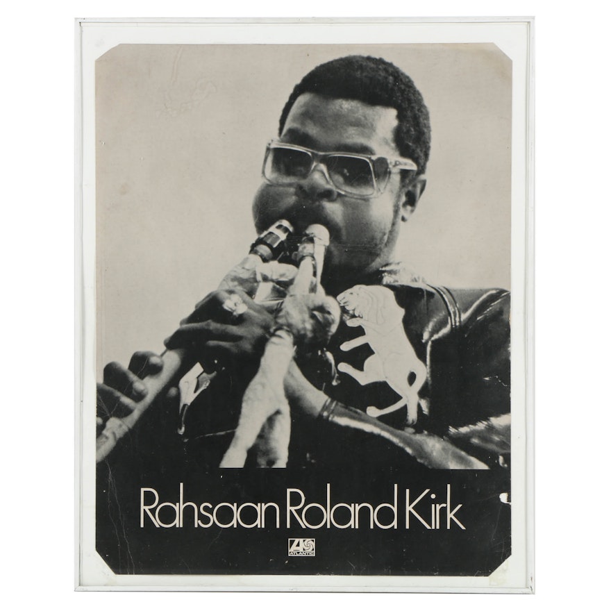 Circa 1960s Atlantic Records Rahsaan Roland Kirk Promo Poster