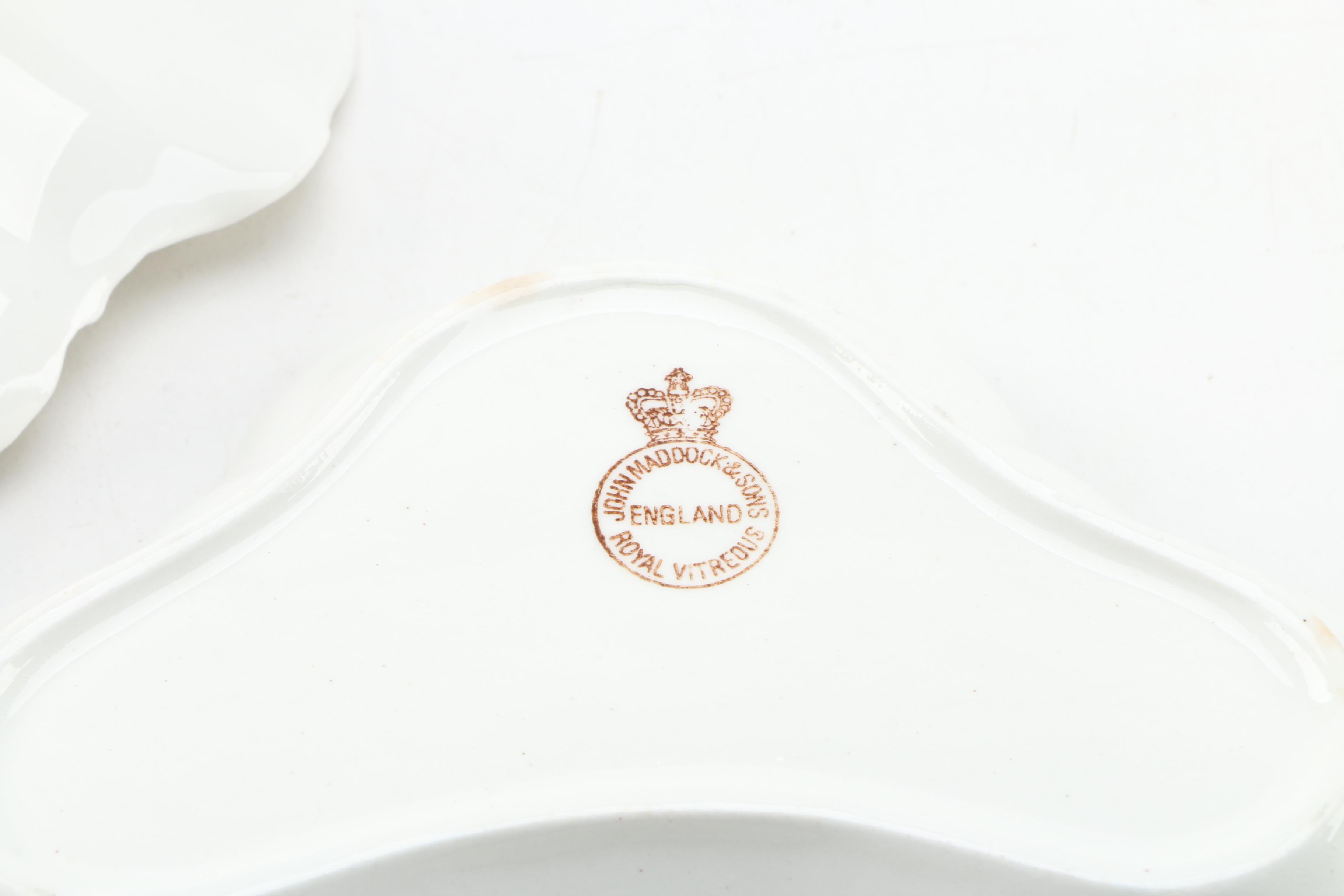 Porcelain Tableware Including Antique John Maddock & Sons