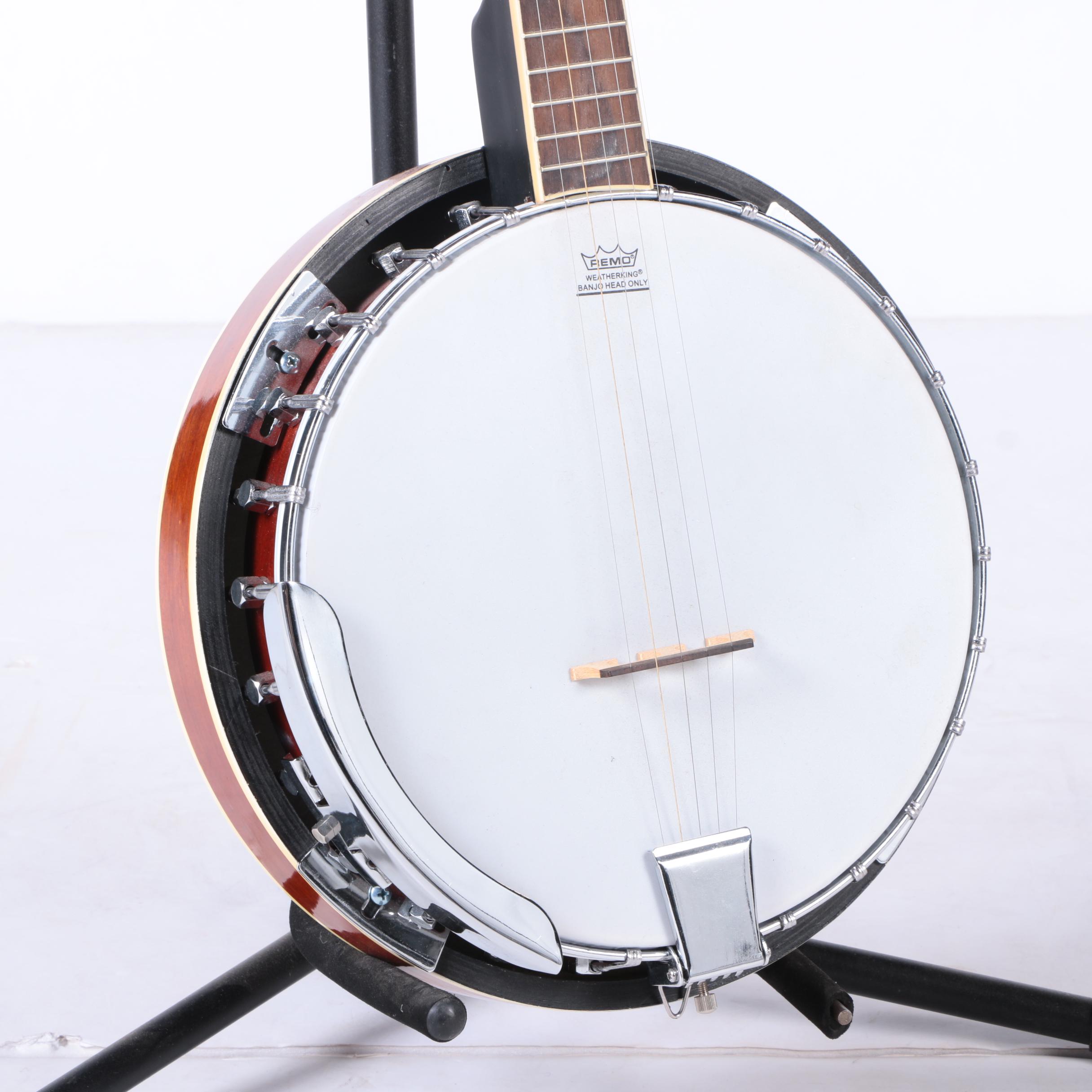 Resonator Banjo and Stand