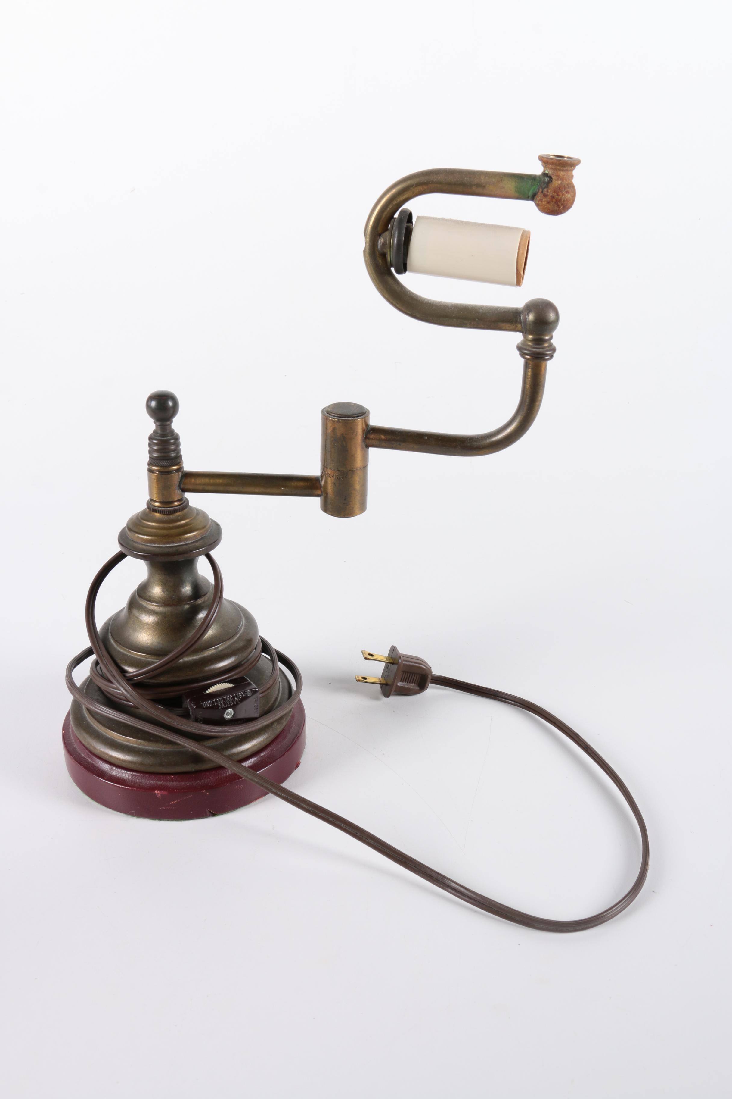 Mid Century Style Brass Table Lamp