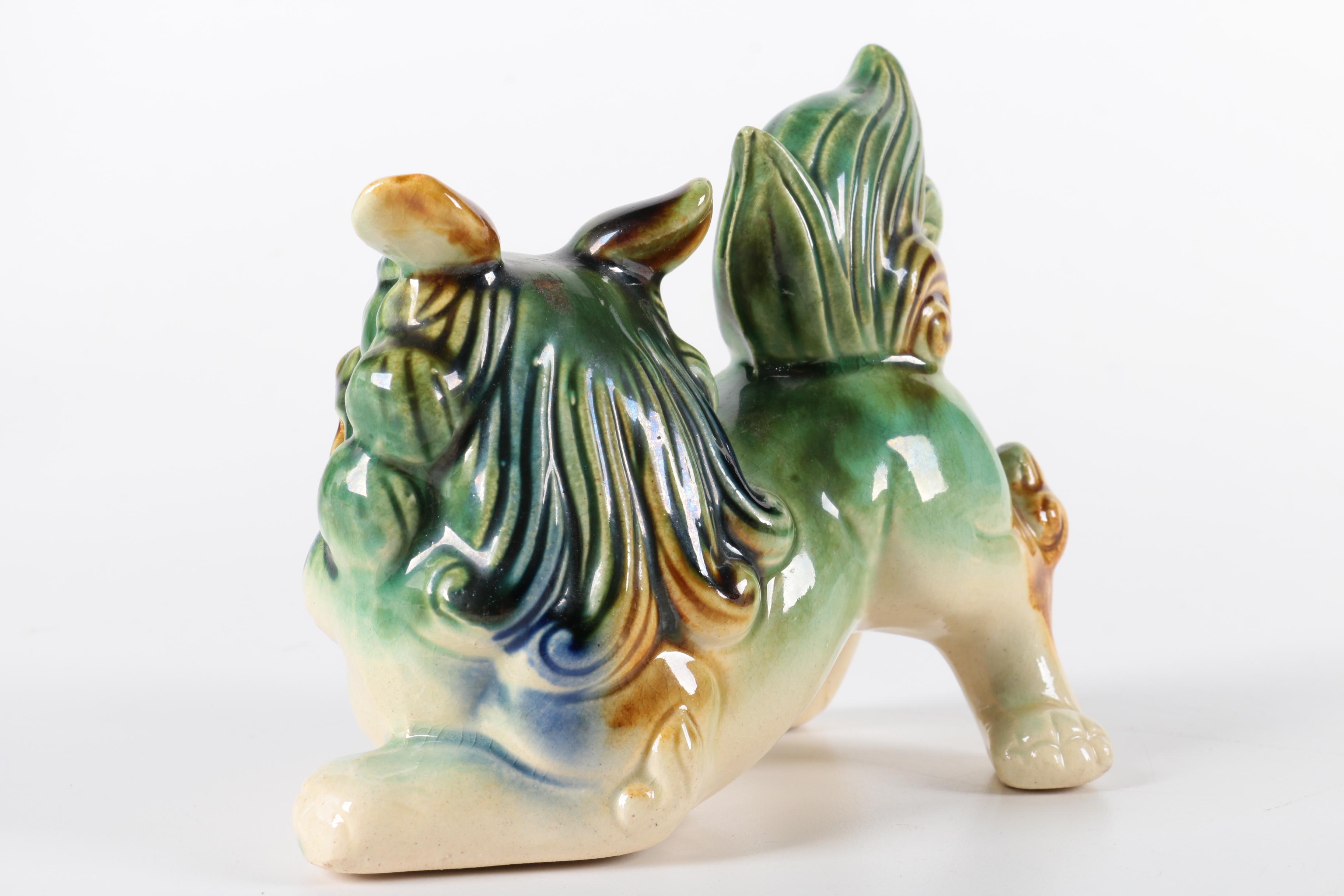 Pair of Ceramic Guardian Lions