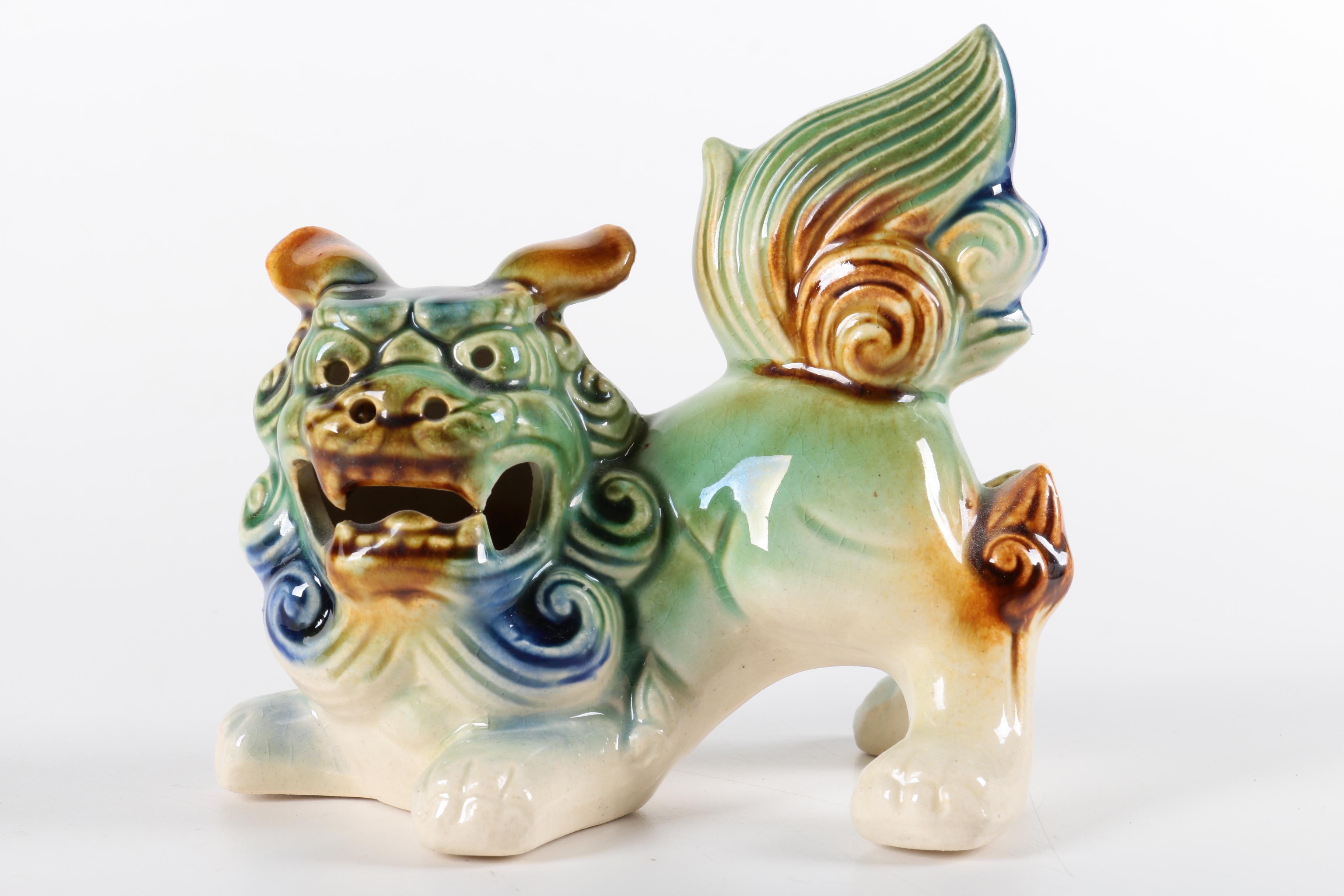 Pair of Ceramic Guardian Lions