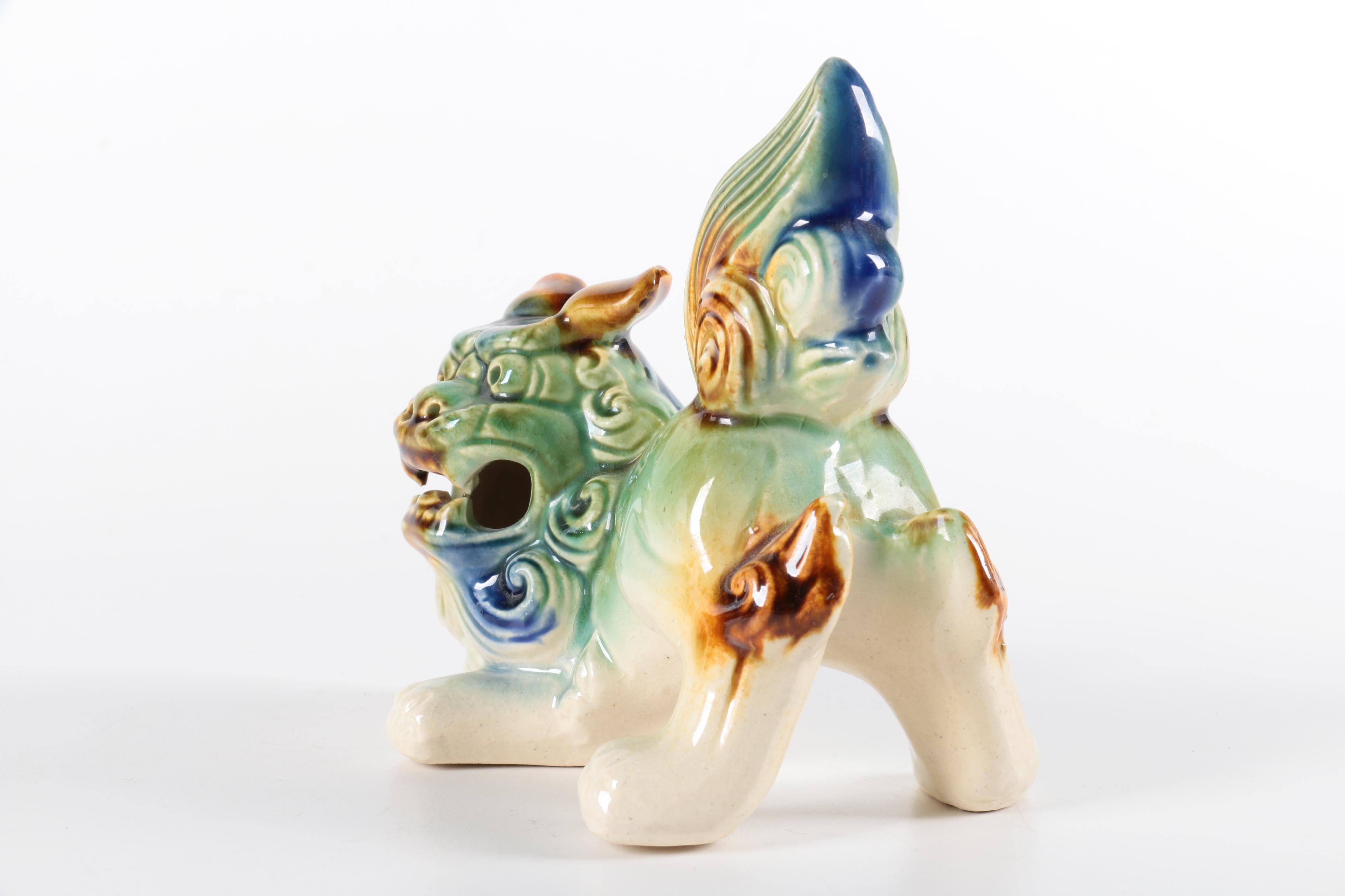 Pair of Ceramic Guardian Lions