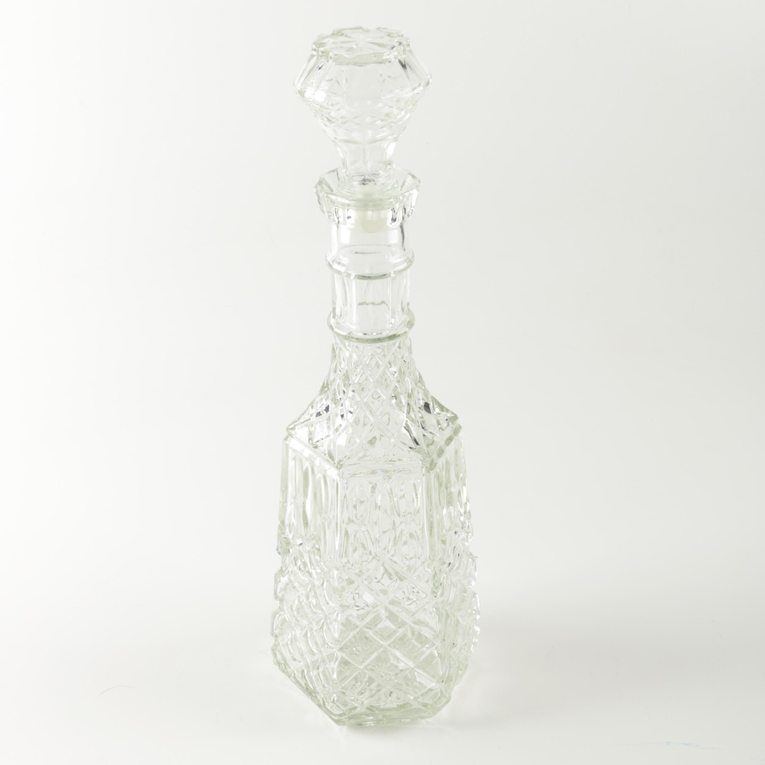Pressed Glass Decanter