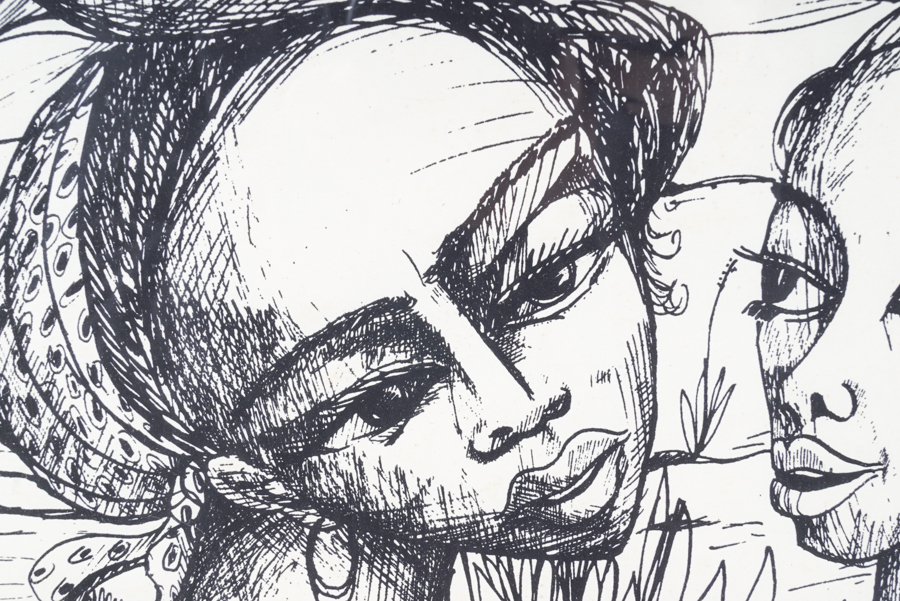 Illustration of Women Carrying Jars