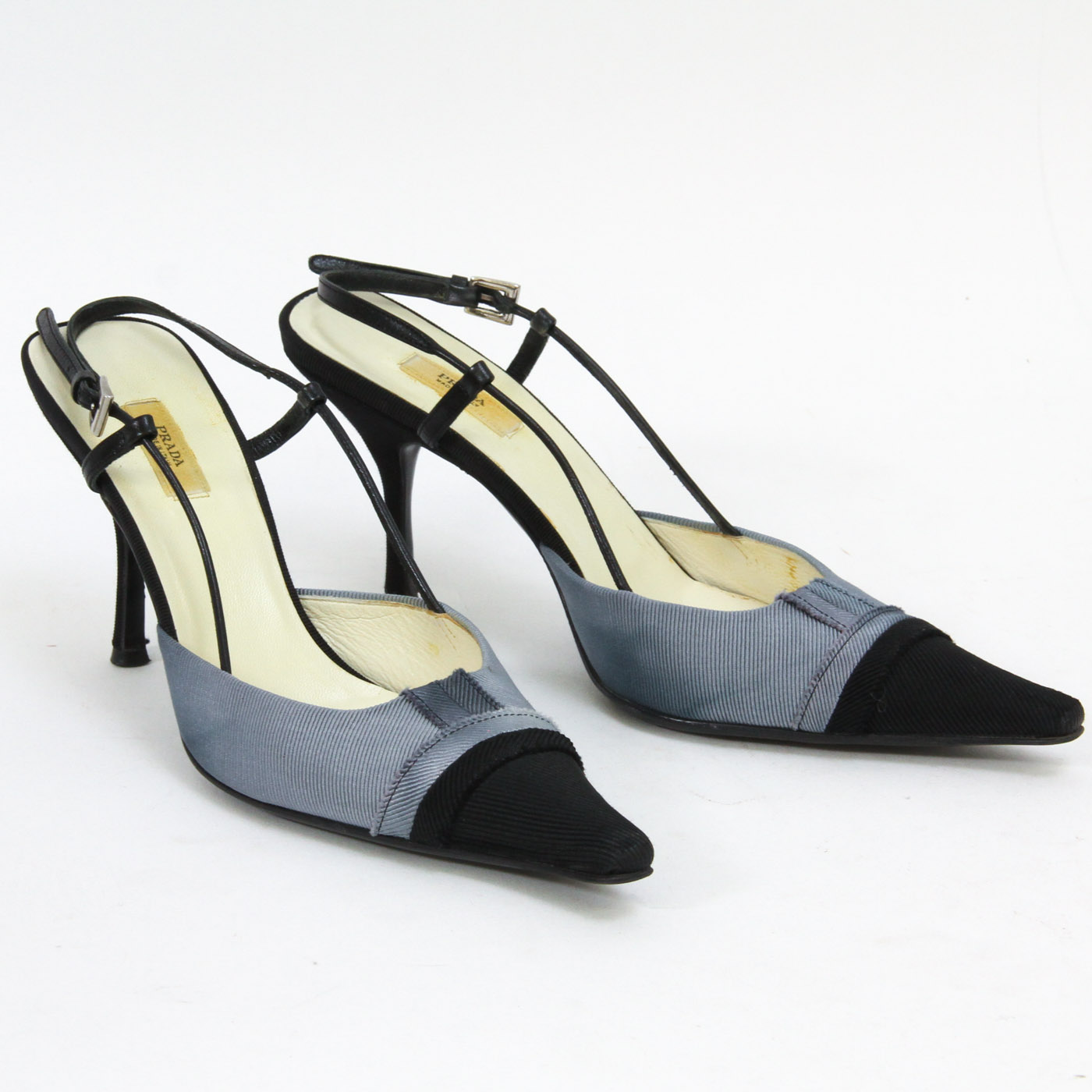 Prada Pointed Toe Slingback Heels