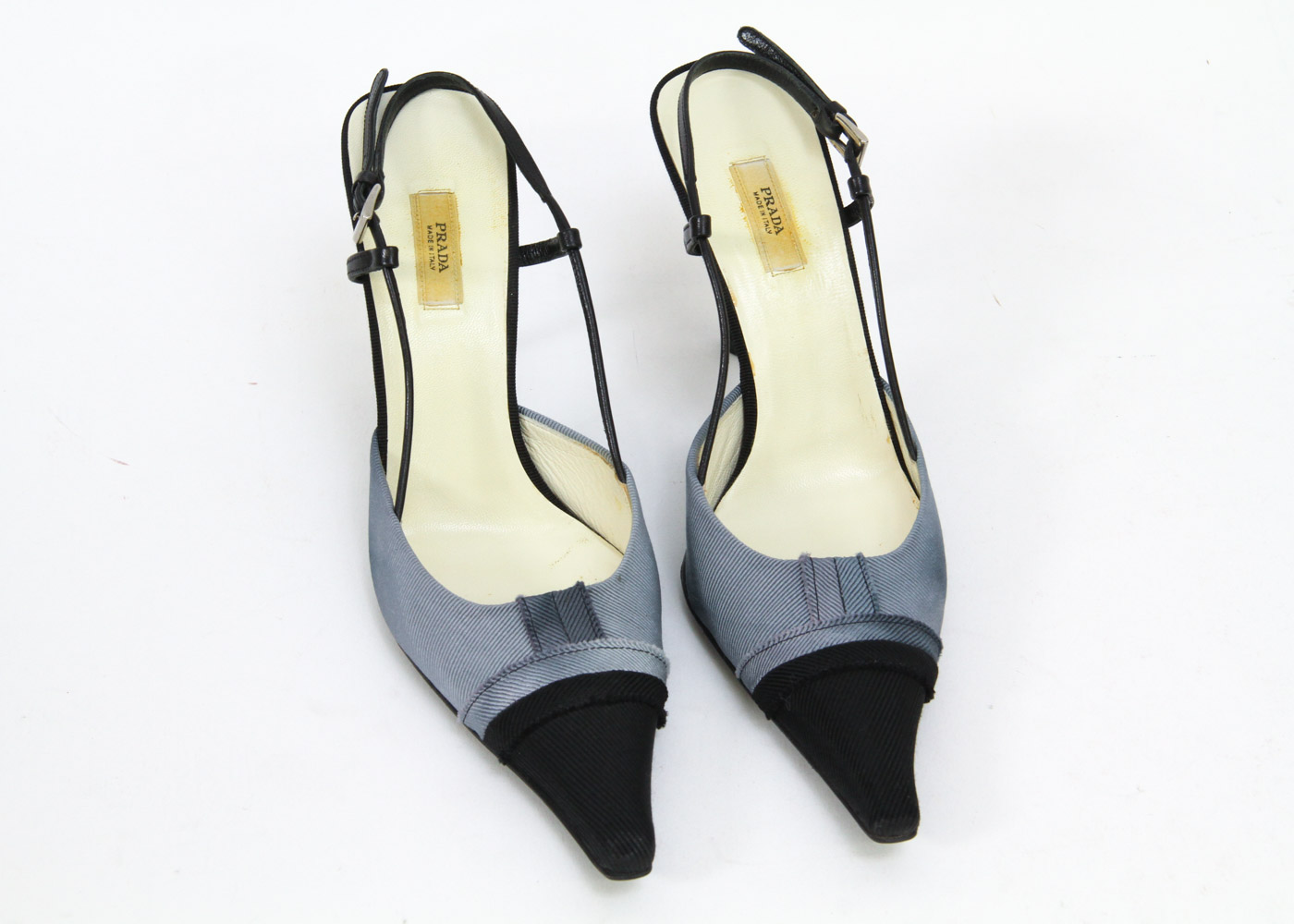 Prada Pointed Toe Slingback Heels