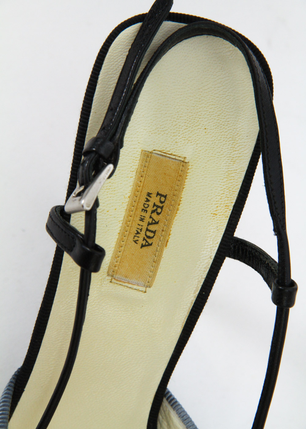 Prada Pointed Toe Slingback Heels