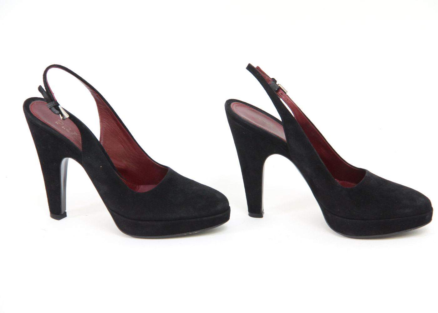 Prada Suede Slingback Platform Pumps