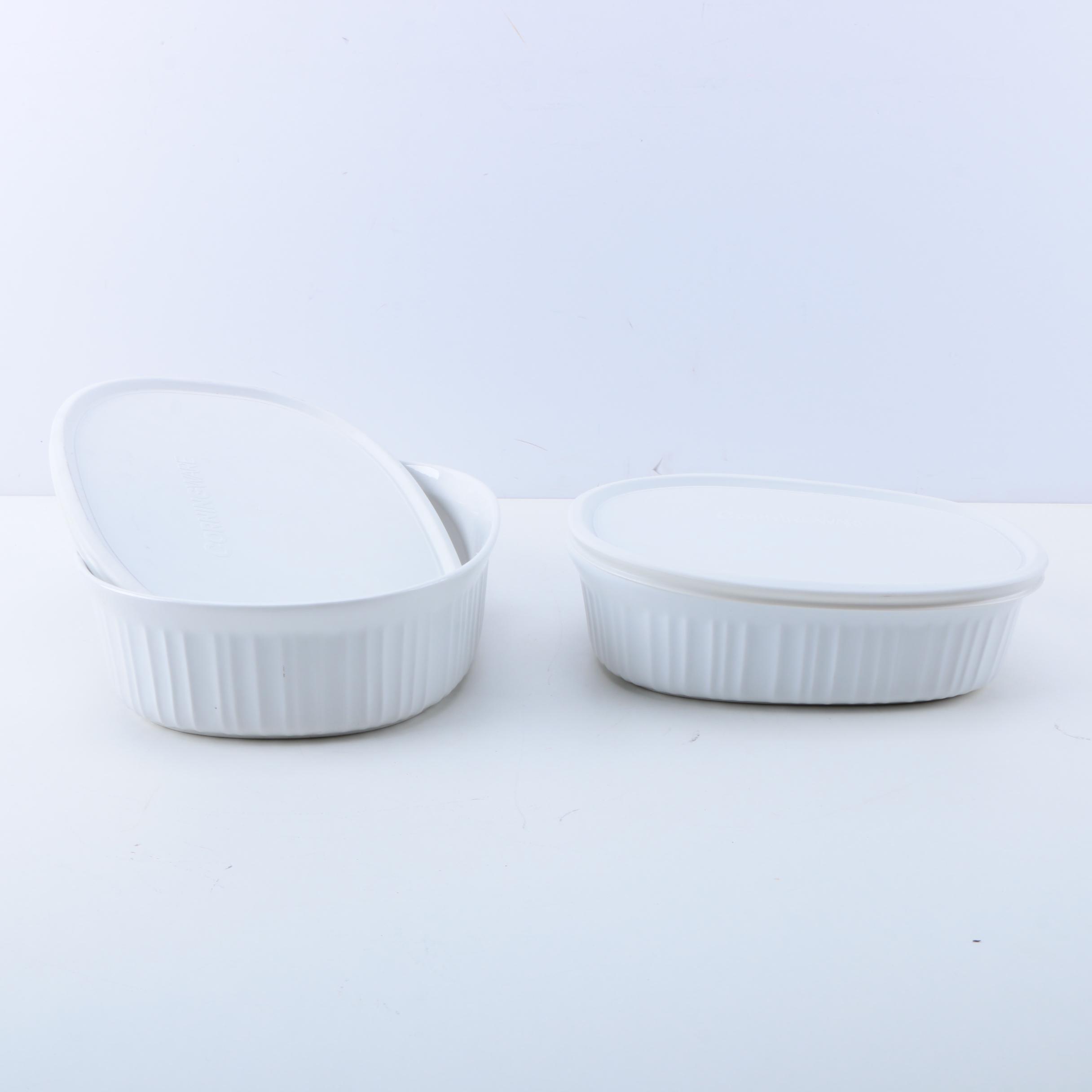 Corning Ware "French White" Casserole Dishes
