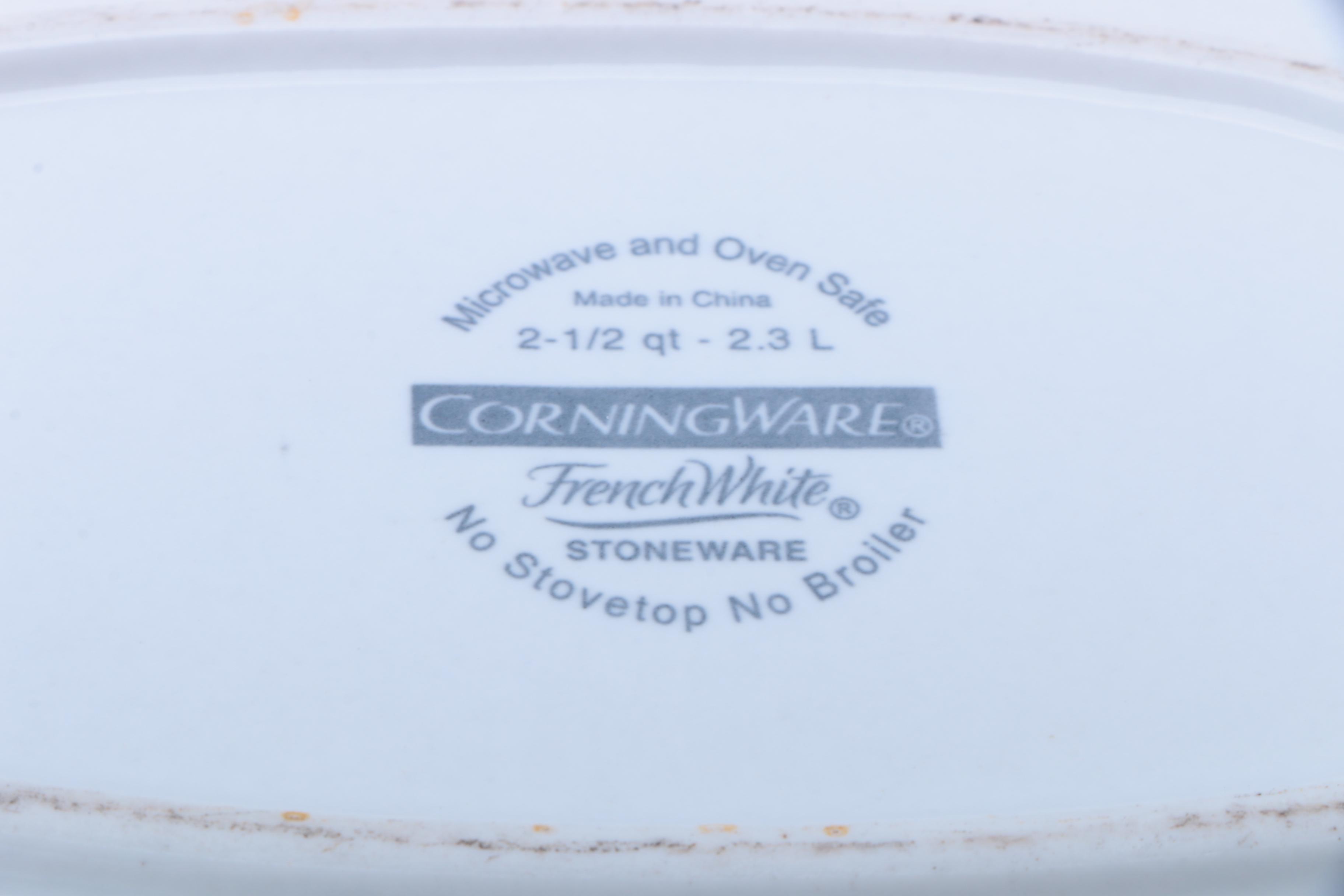 Corning Ware "French White" Casserole Dishes