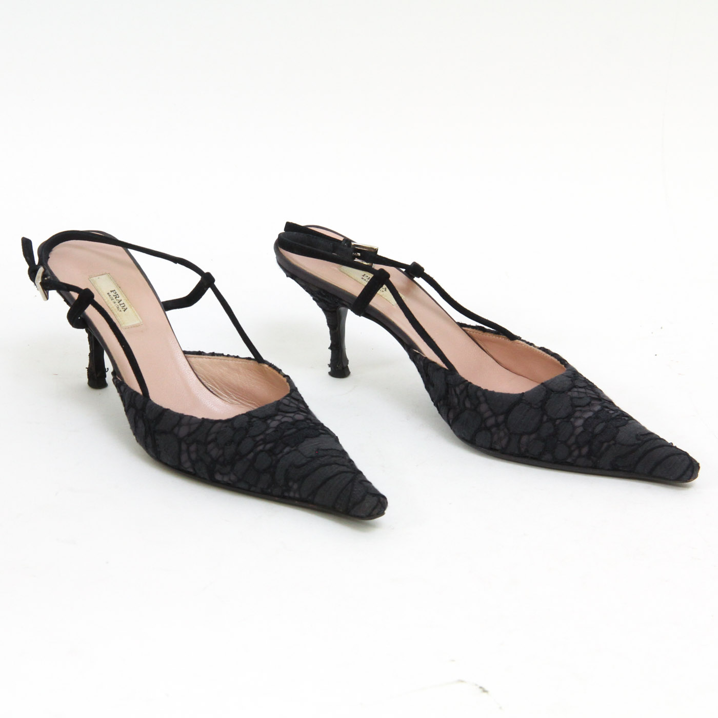 Prada Slingback Kitten Heels