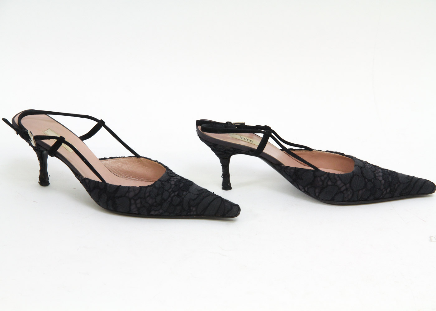 Prada Slingback Kitten Heels