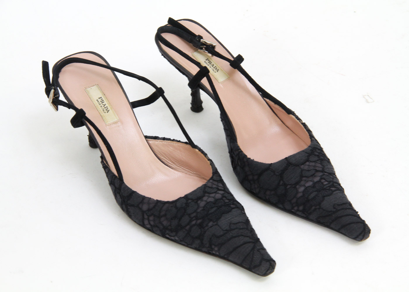 Prada Slingback Kitten Heels