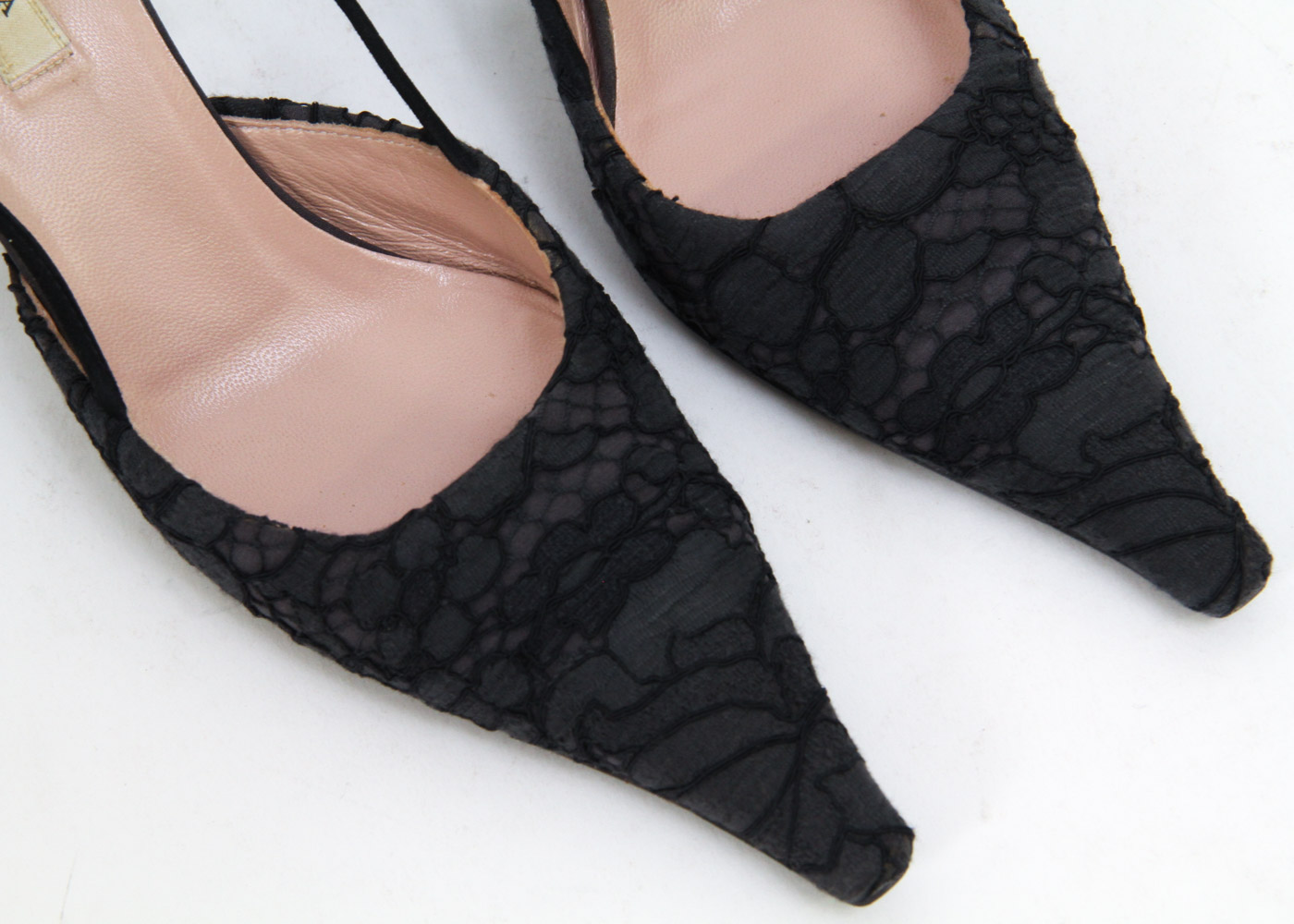 Prada Slingback Kitten Heels