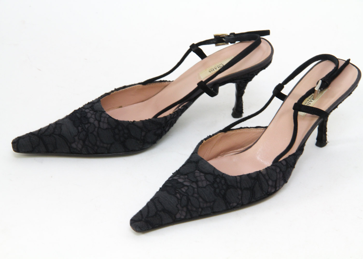 Prada Slingback Kitten Heels