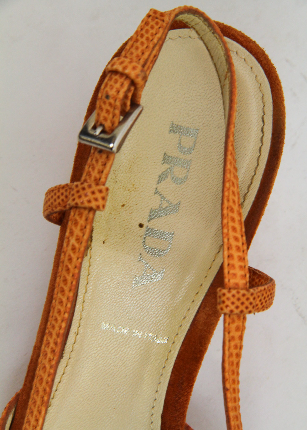 Prada Suede Kitten Heel Slingbacks