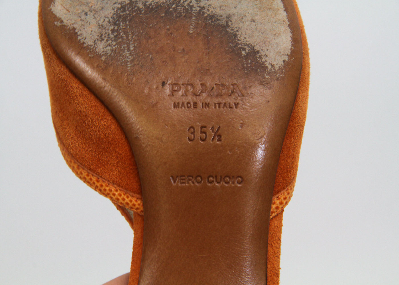 Prada Suede Kitten Heel Slingbacks