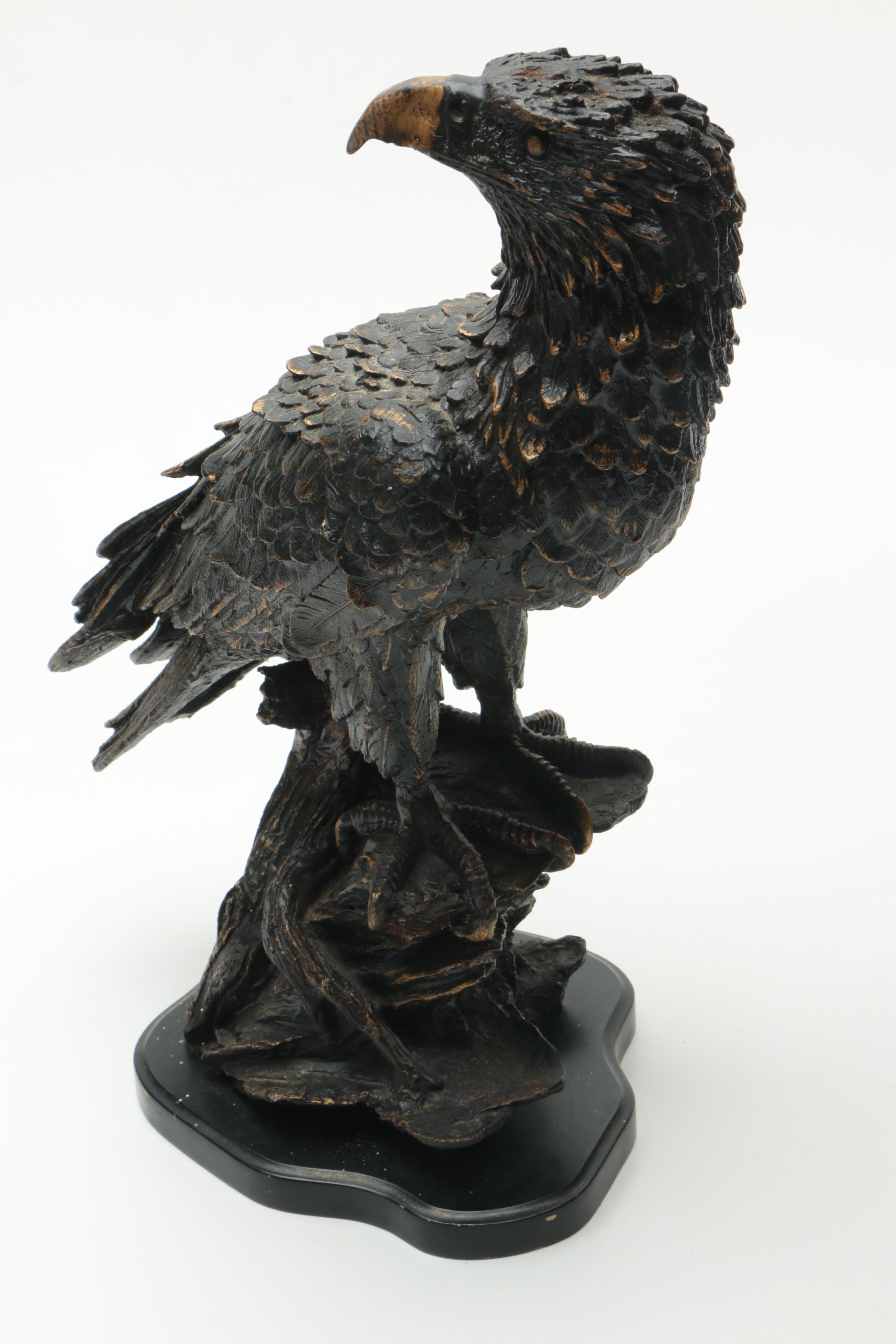 Cast Iron Eagle Sculpture