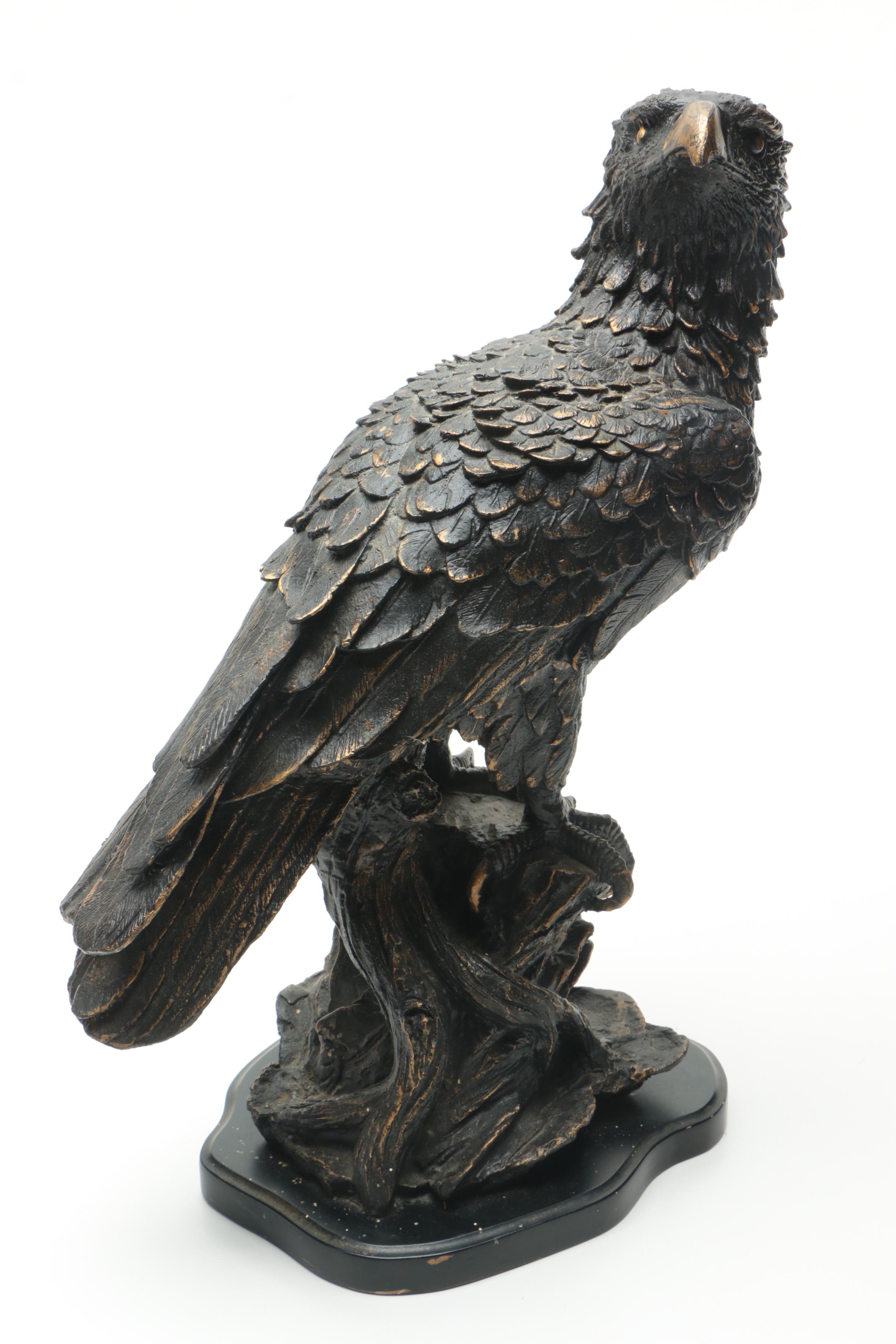 Cast Iron Eagle Sculpture