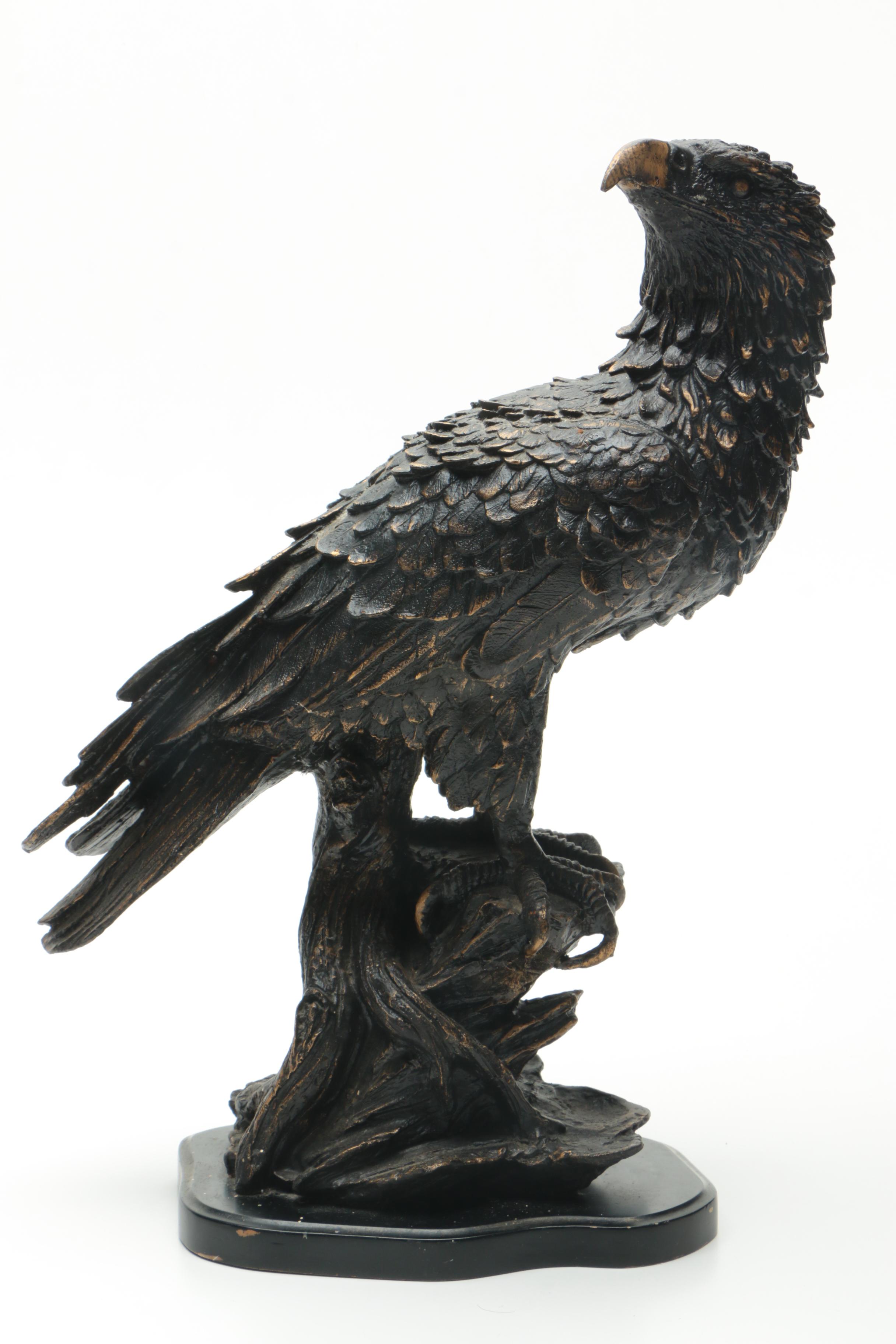 Cast Iron Eagle Sculpture