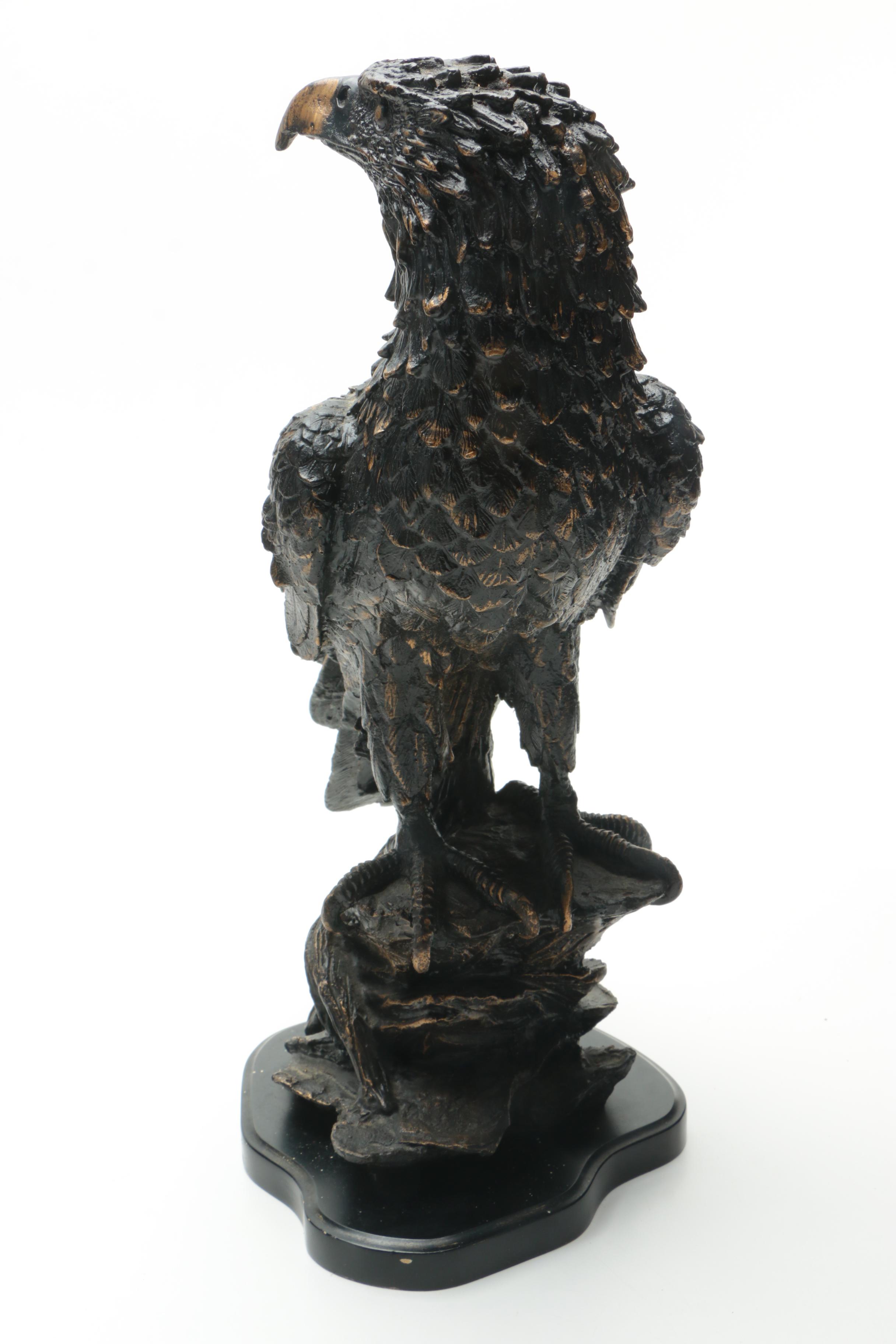 Cast Iron Eagle Sculpture