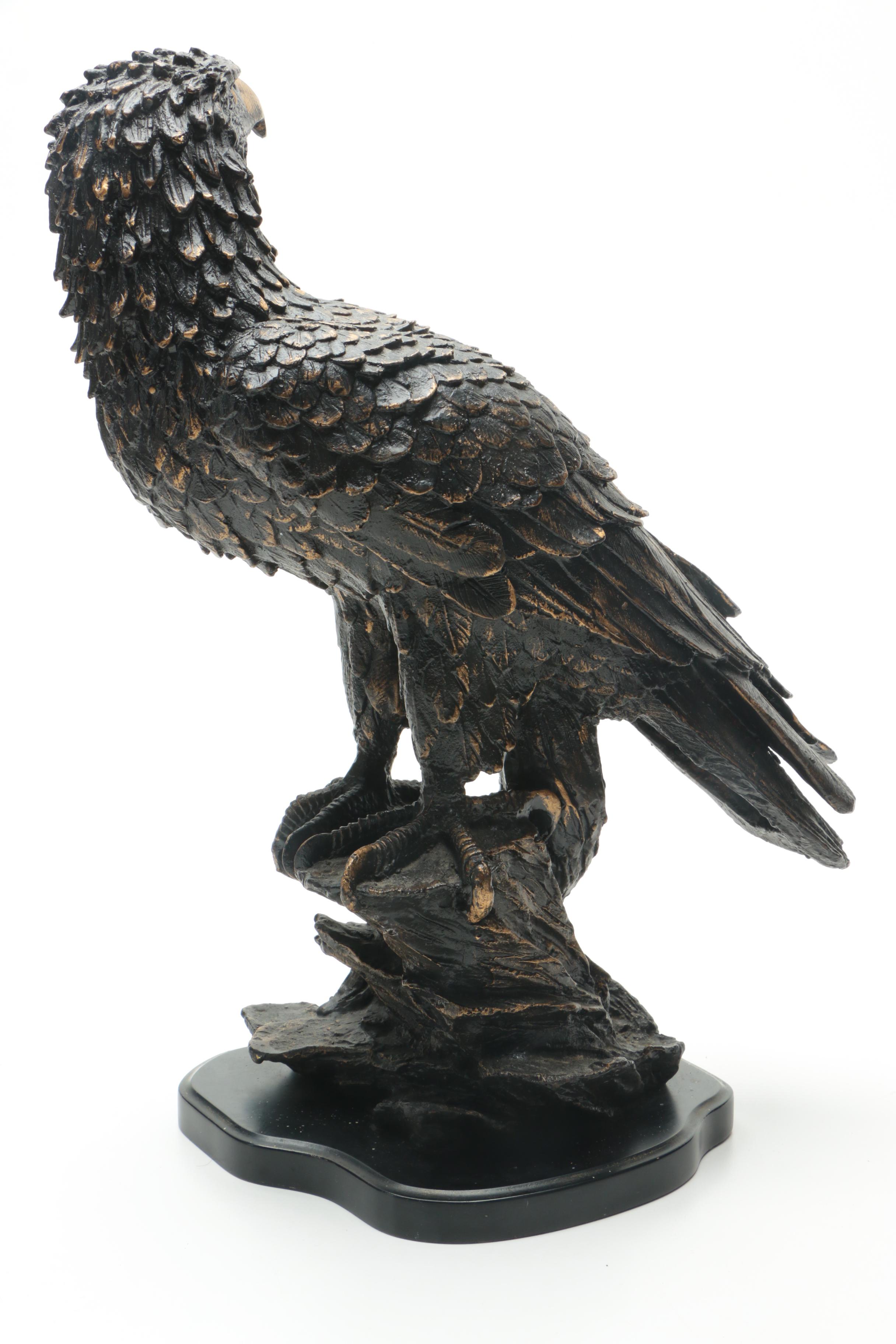 Cast Iron Eagle Sculpture