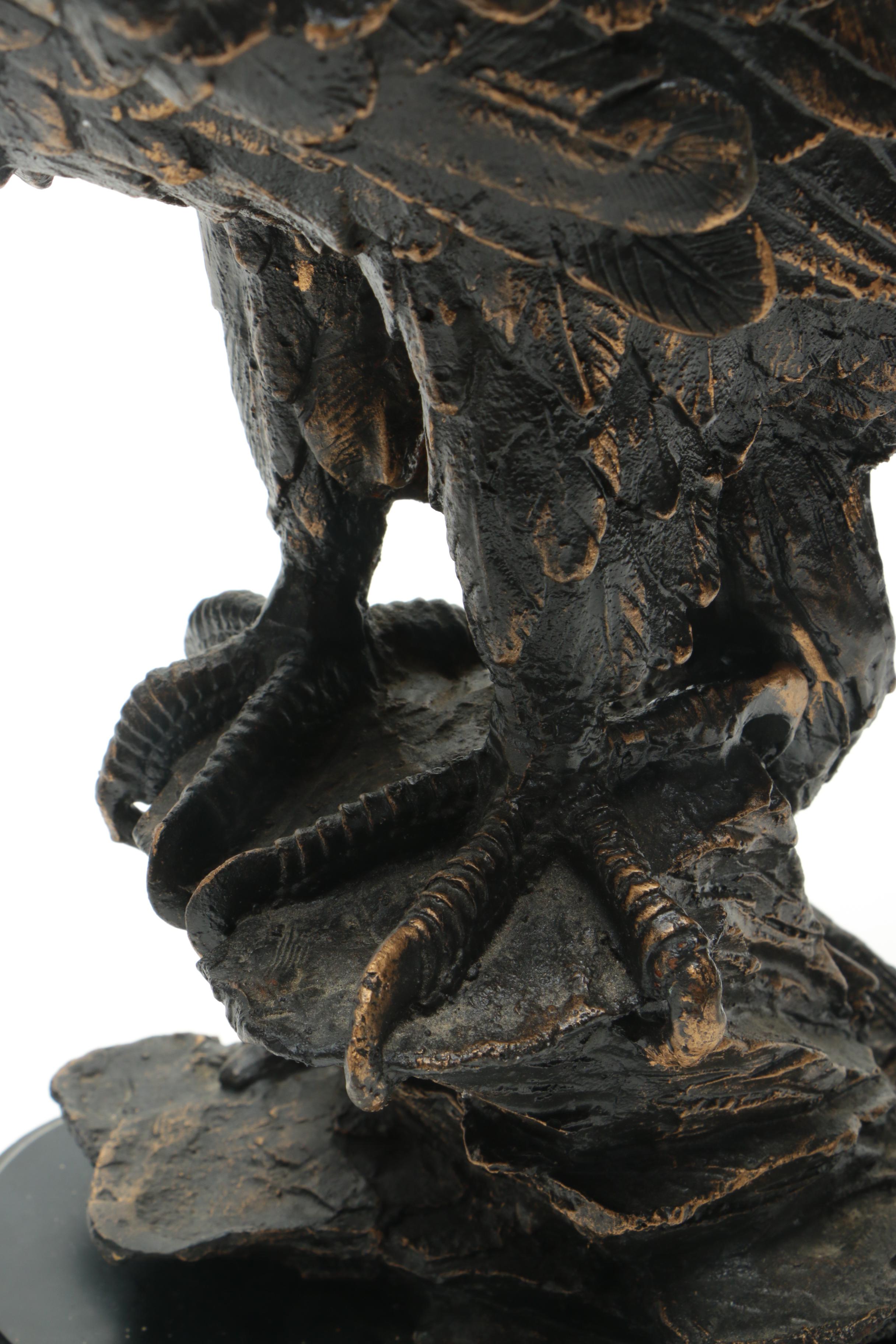 Cast Iron Eagle Sculpture