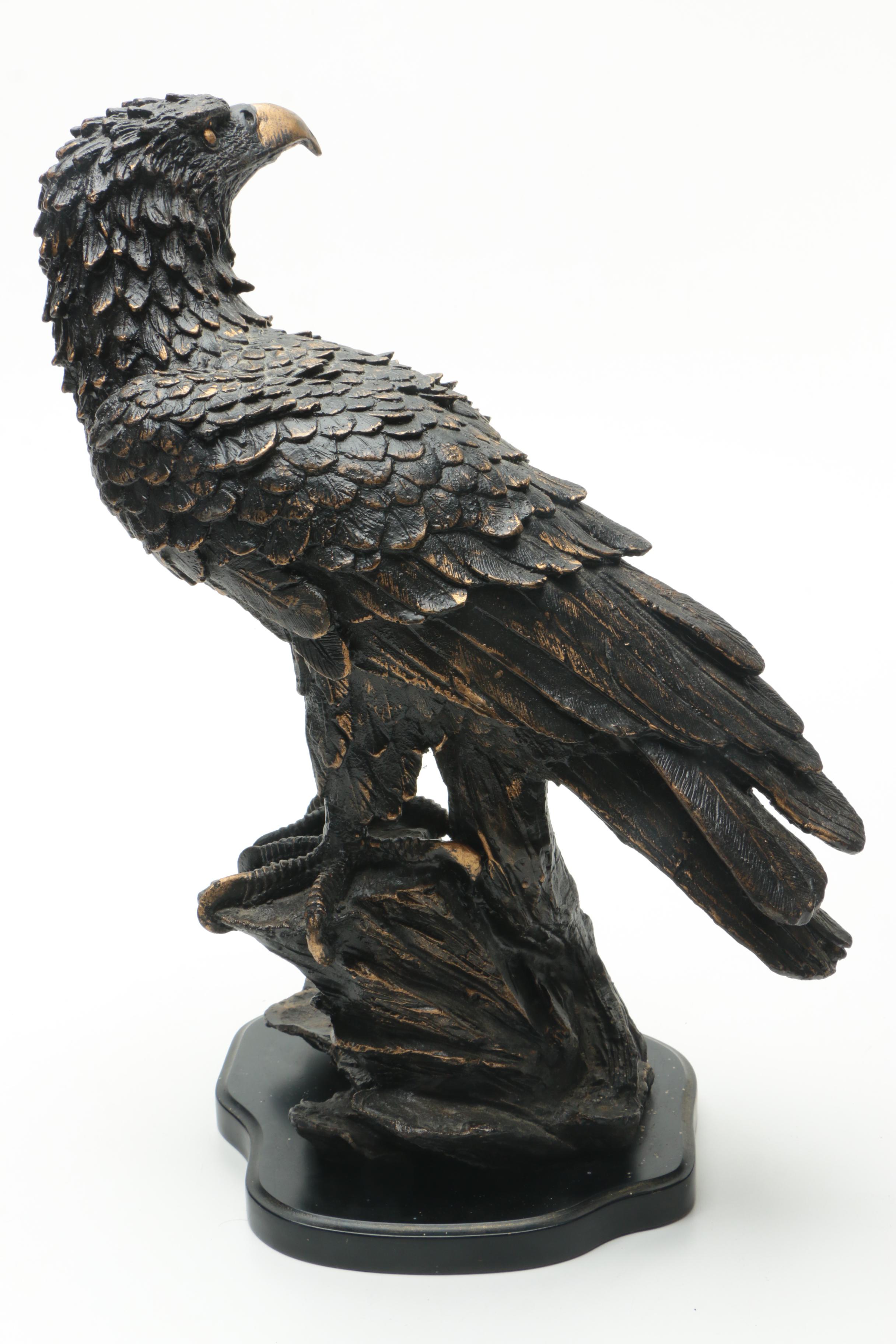 Cast Iron Eagle Sculpture